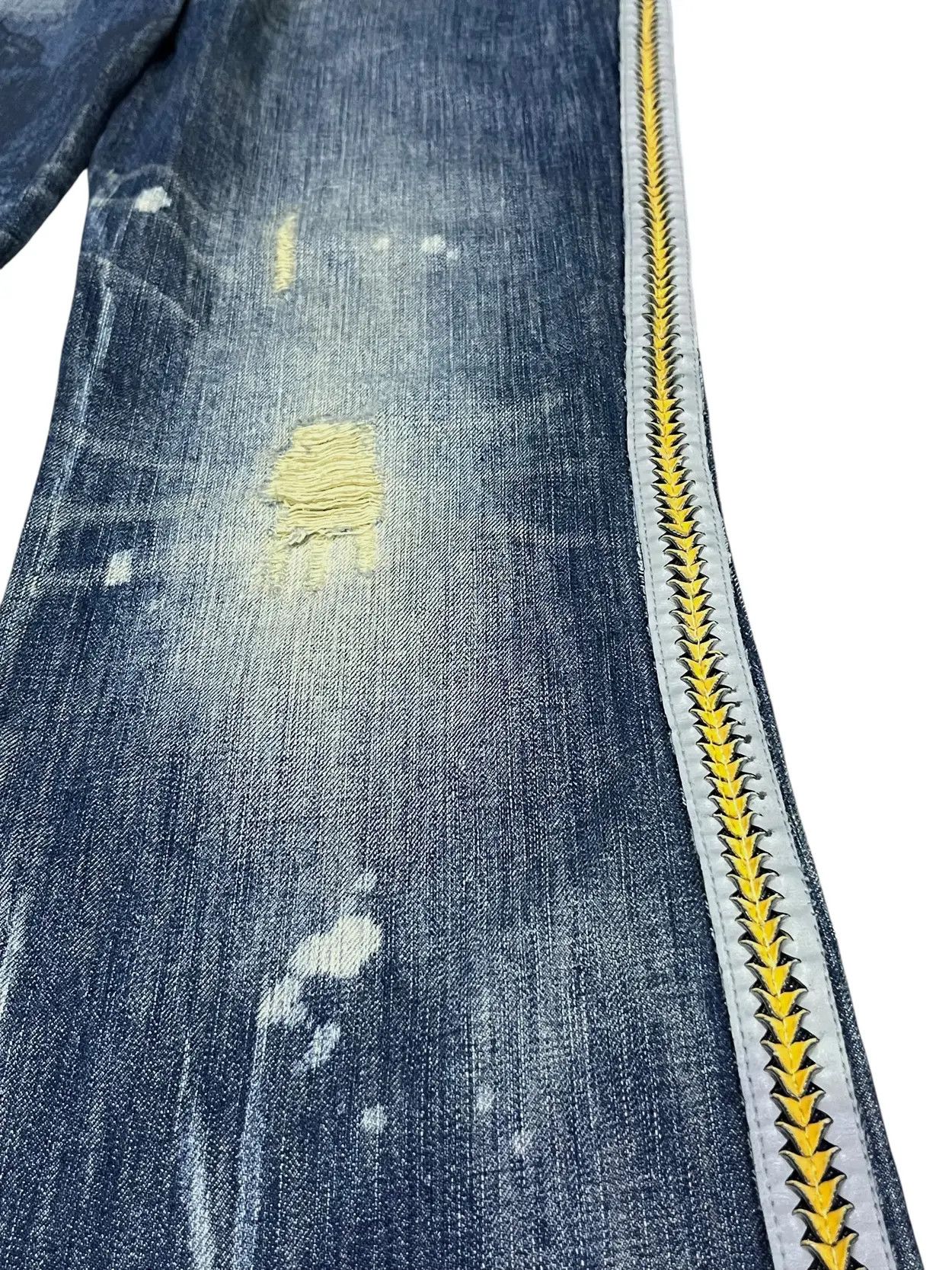 Parasuco PUNK FLARE🔥PARASUCO DENIM LEGEND Distressed Tribal Jeans💥 Size US 33 - 5 Thumbnail