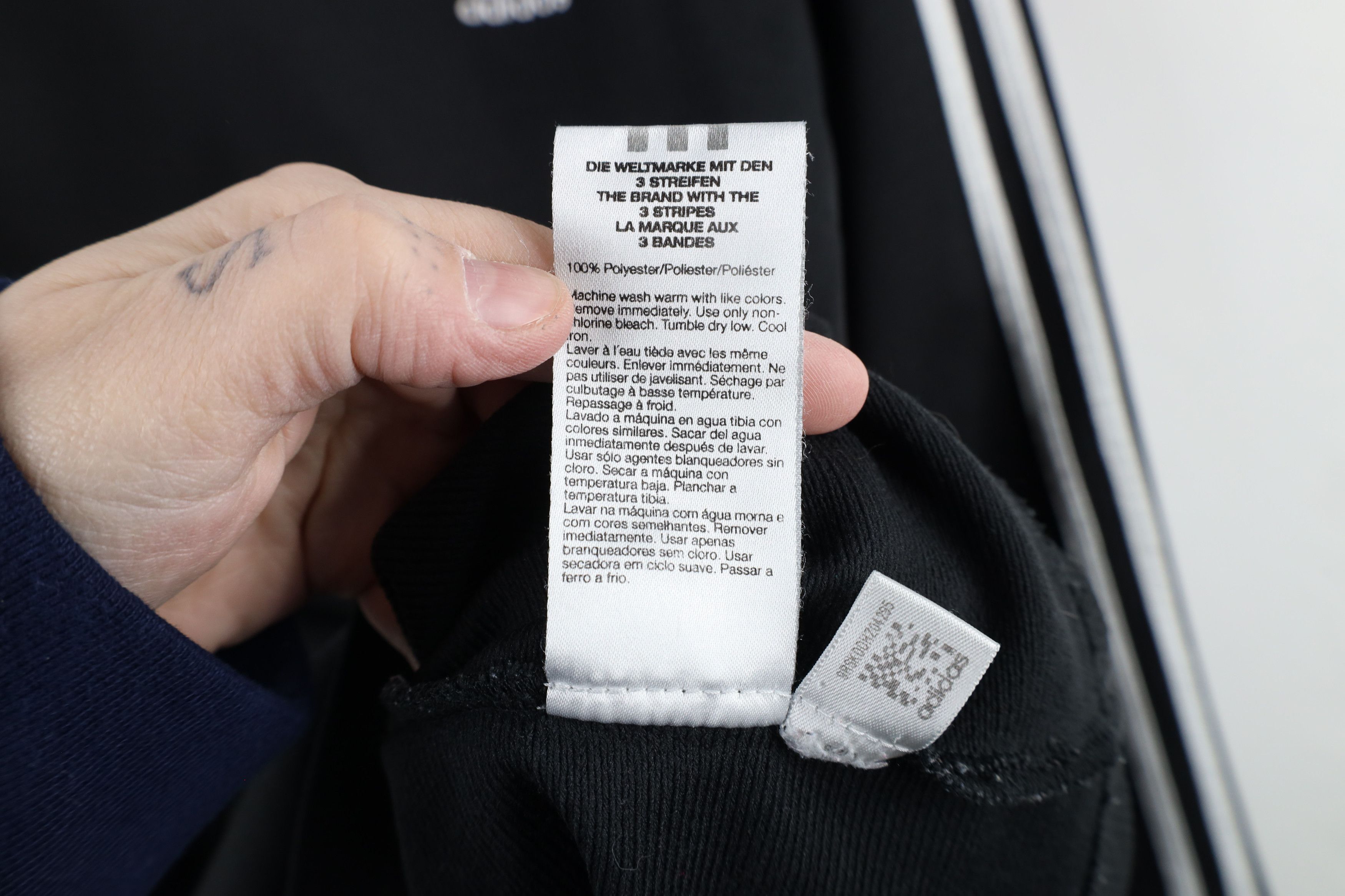 Adidas × Vintage Vintage Adidas Striped Knit Long Sleeve T-Shirt Black Size US M / EU 48-50 / 2 - 8 Thumbnail