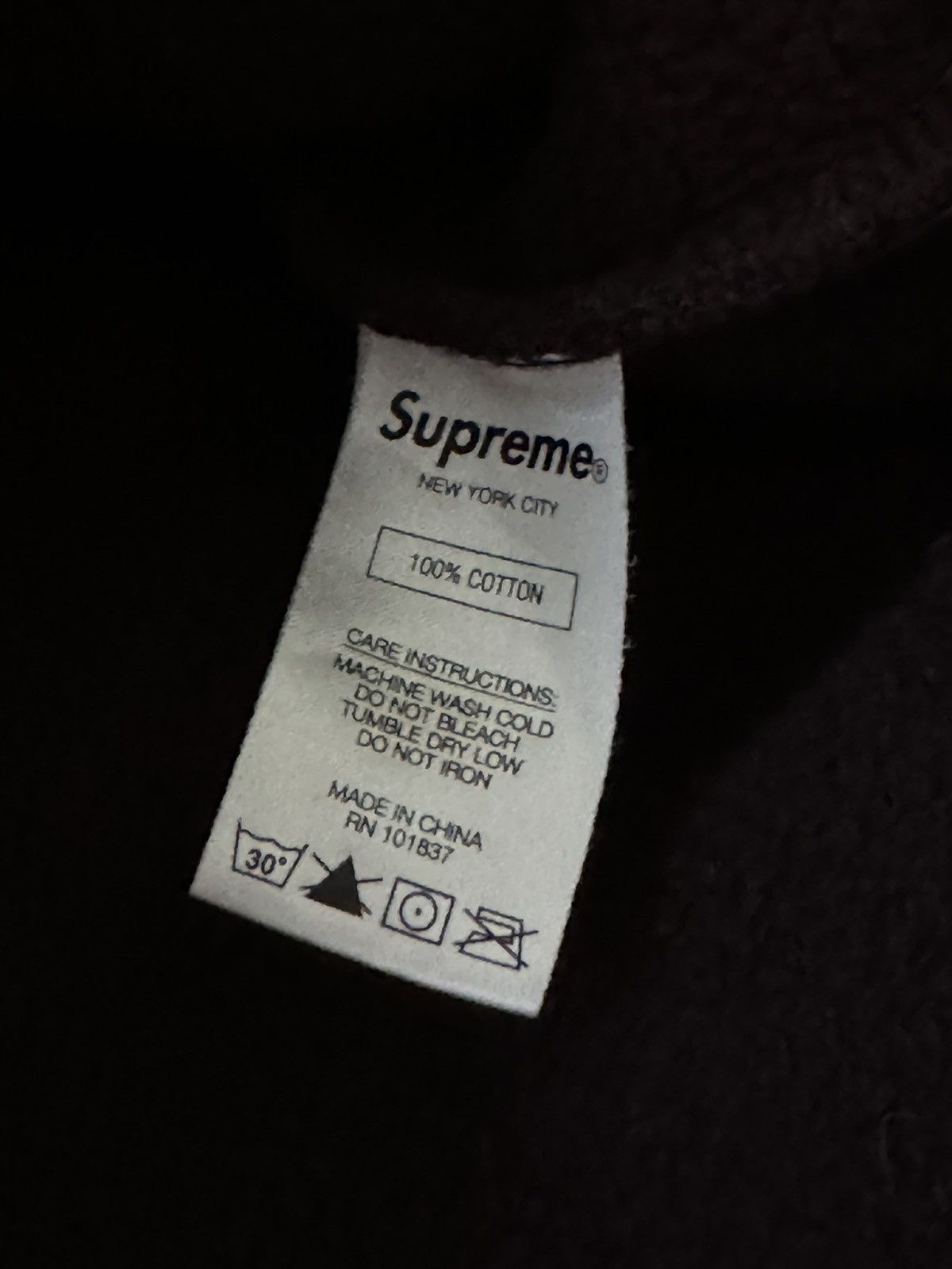 Supreme SUPREME EMBROIDERED S HOODED SWEATSHIRT BLACK Size US XL / EU 56 / 4 - 5 Thumbnail
