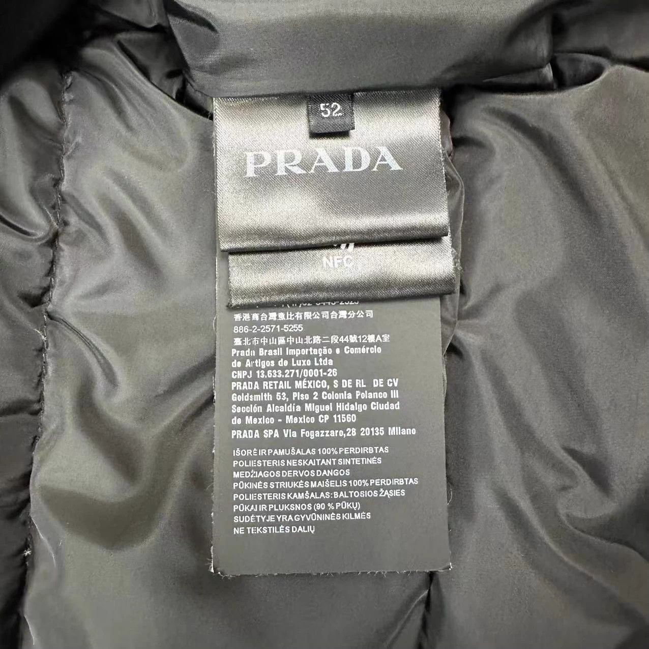 Prada Prada Triangle Logo Stand Collar Down Jacket 52 Almost New Size US L / EU 52-54 / 3 - 4 Thumbnail