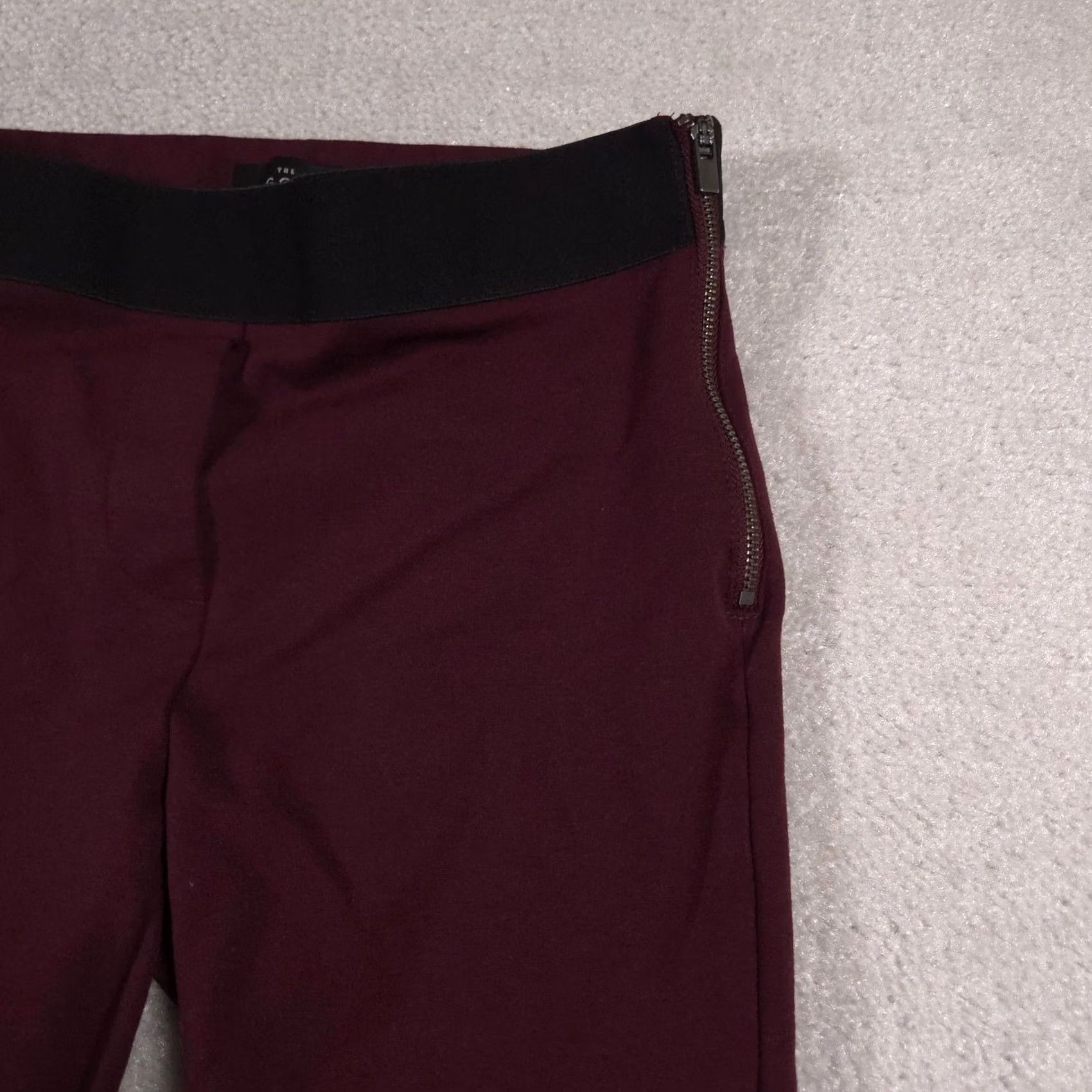 White House Black Market White House Black Market Pants Womens 0 Burgundy Maroon Stretch Zipper Legging Size 25" / US 0 / IT 36 - 4 Thumbnail