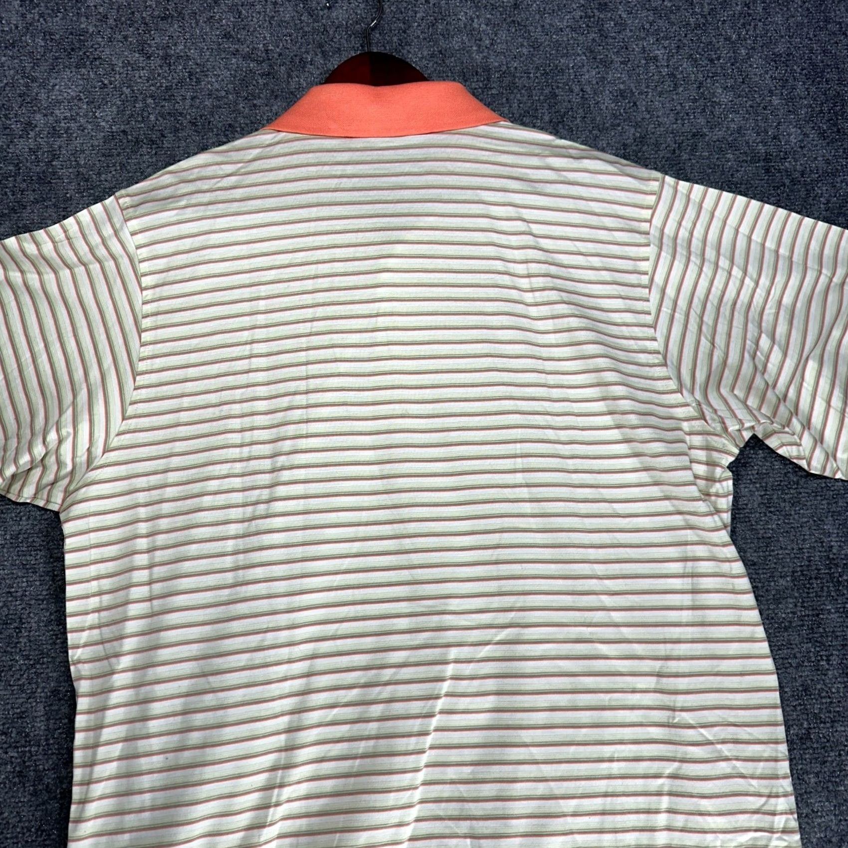 Vintage Carnoustie Polo Shirt Mens M Short Sleeve Green Orange Stripe Cotton Golf Size US M / EU 48-50 / 2 - 7 Thumbnail