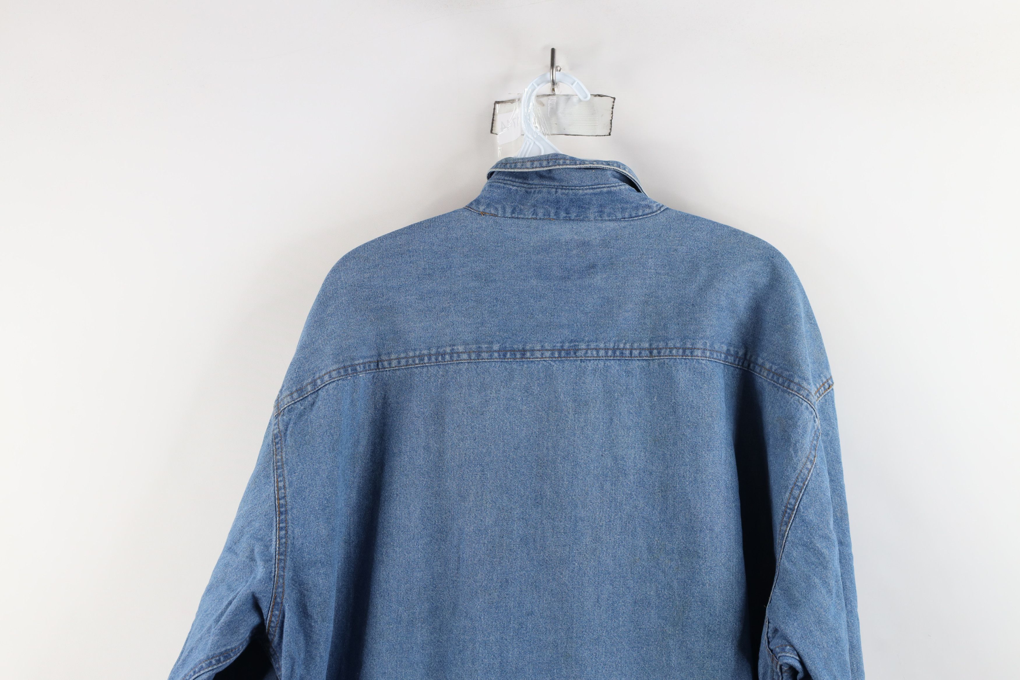 Vintage Vintage 90s Star Park Horse Racing Denim Jean Button Shirt Size US XL / EU 56 / 4 - 15 Thumbnail