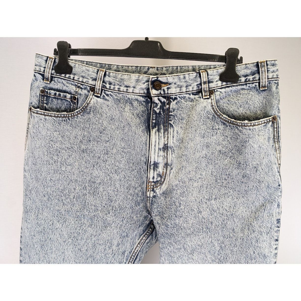 Saint Laurent Paris o1rshd1 Baggy Cropped Organic Jeans in Heavy Marble Blue Size US 36 / EU 52 - 9 Thumbnail