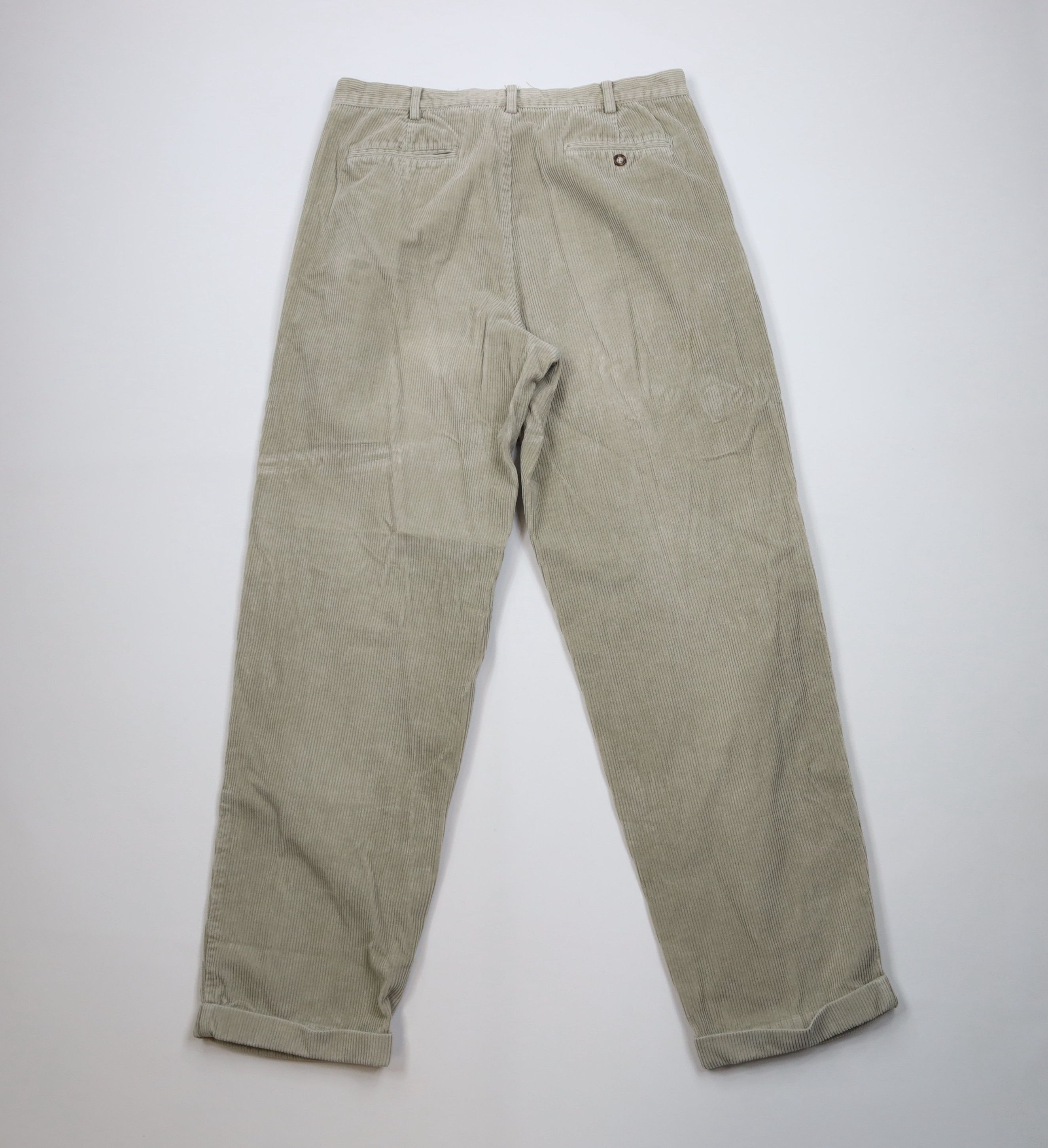 Gap Vintage 90s Gap Relaxed Cuffed Wide Leg Corduroy Pants Gray Size US 36 / EU 52 - 7 Thumbnail