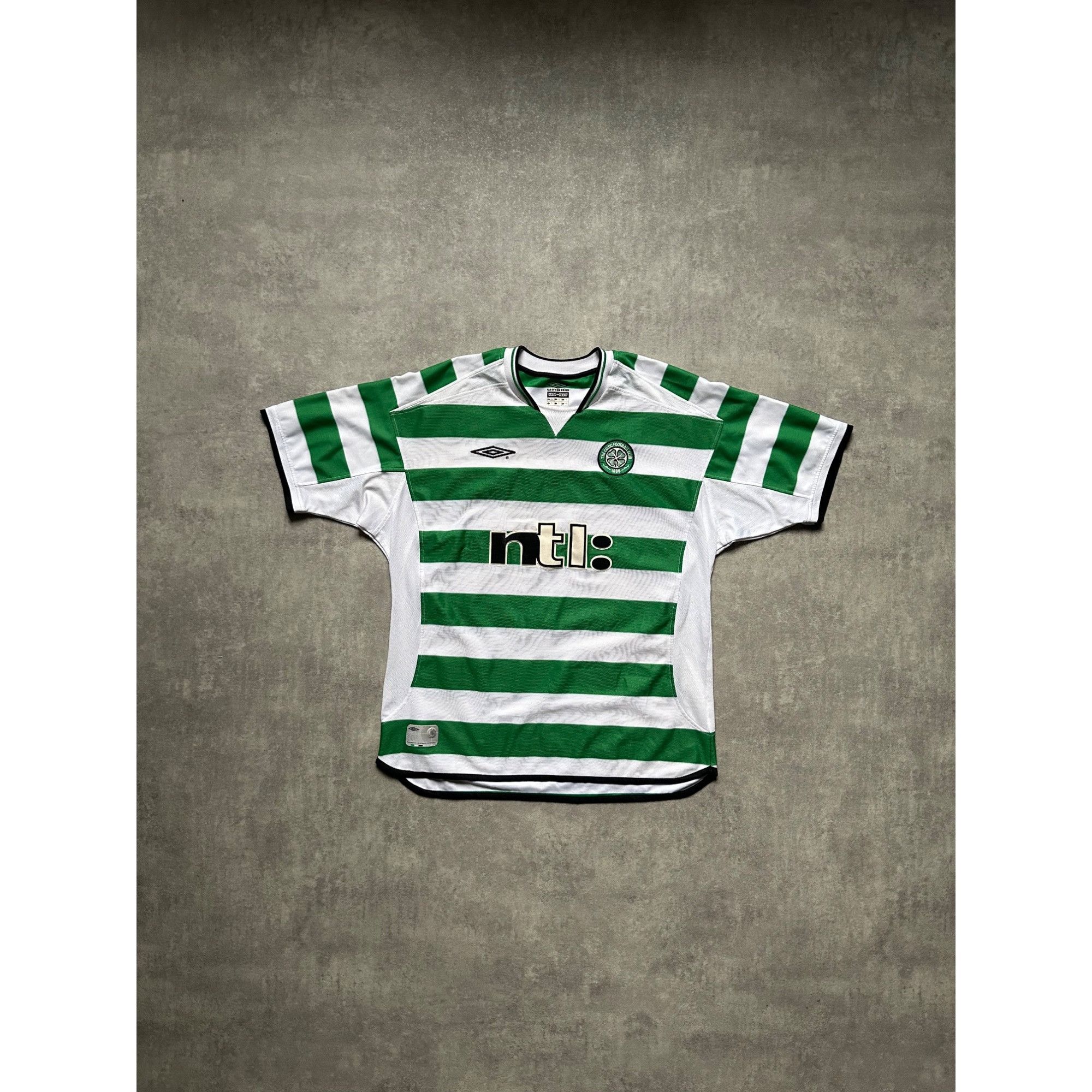 Celtic FC Umbro 7 ラーション Celtic 1999 - 2001 Home football Umbro shirt #7 Larsson size
