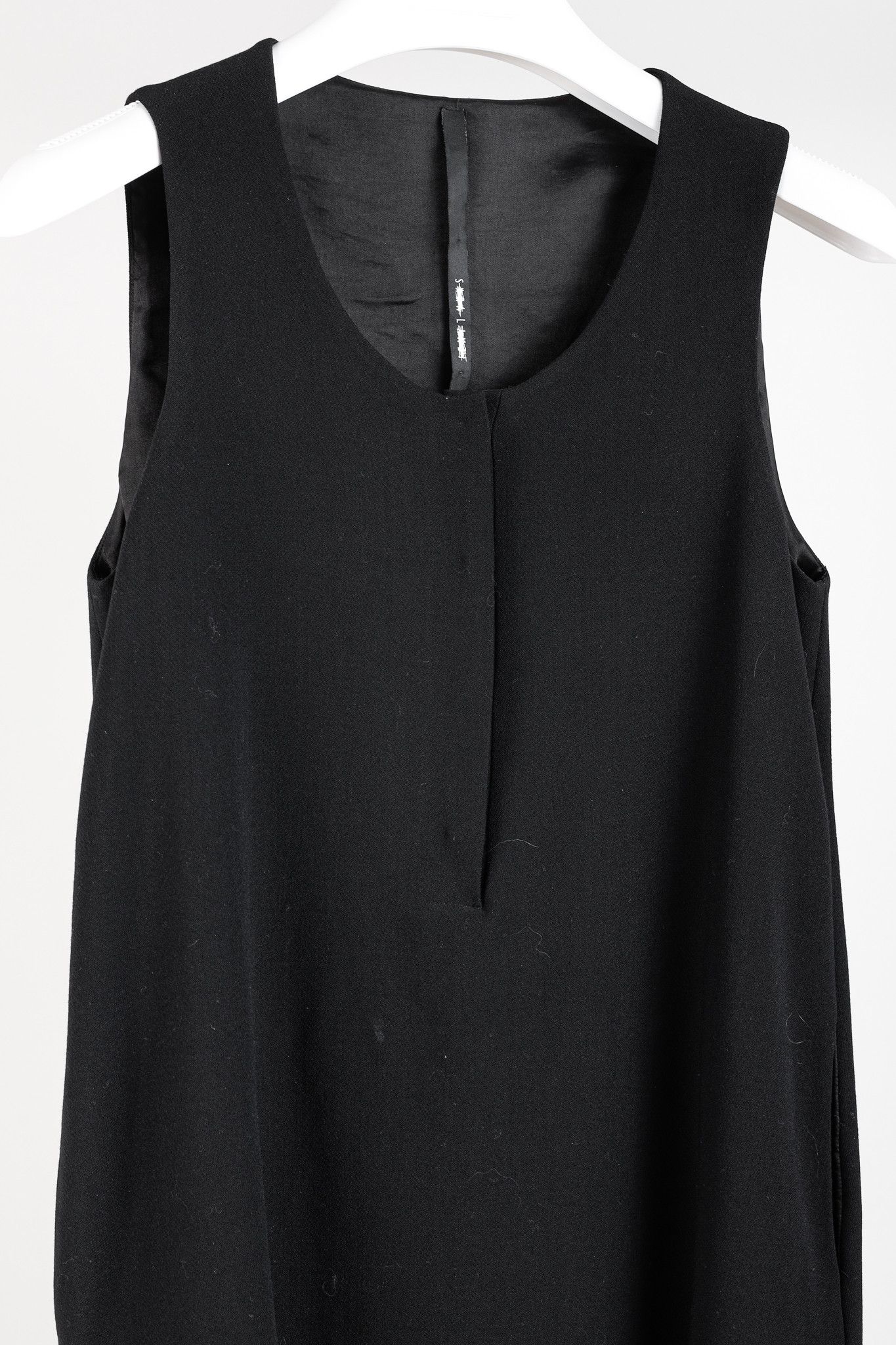 Sara Lanzi Sarah Lanzi AW/16 Minimalist Black Layered Sleeveless Dress Size M / US 6-8 / IT 42-44 - 3 Thumbnail