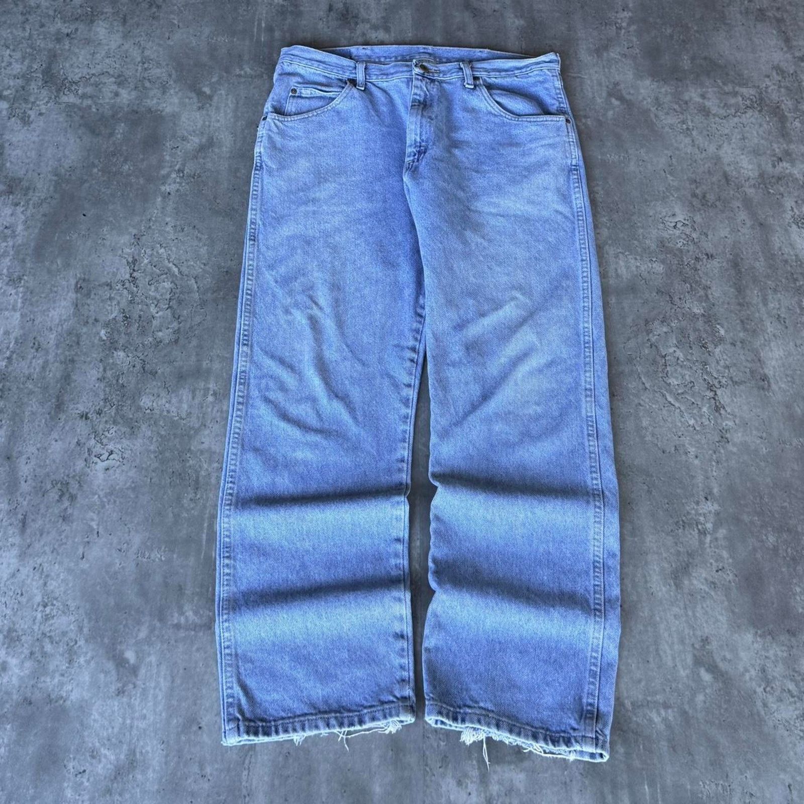 Levi's × Vintage × Wrangler Vintage Y2K Wrangler Light Wash Grunge Opium Baggy Jeans Size US 36 / EU 52 - 2 Thumbnail