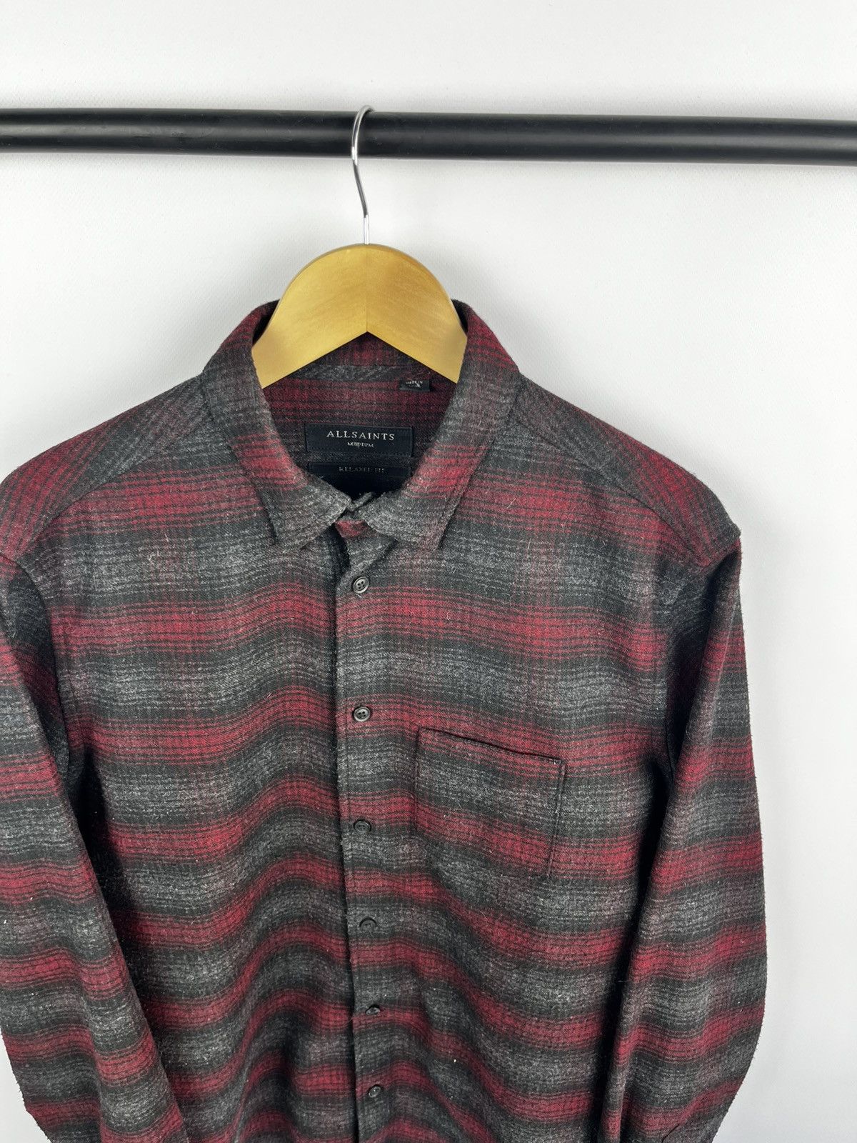 Allsaints ALLSAINTS Newhalen Yarn Dyed Check Relaxed Fit Button Down Size US M / EU 48-50 / 2 - 6 Thumbnail