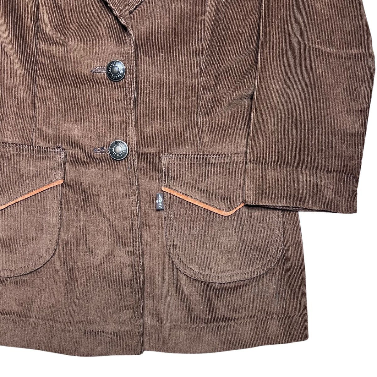 Levi's × Vintage Vintage 1970s Levi’s Two Pocket Brown Corduroy Blazer Jacket Size S / US 4 / IT 40 - 17 Thumbnail