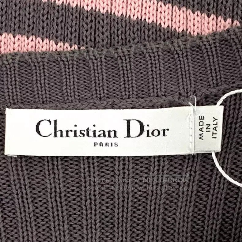 Dior Dior Color-matched striped letter inlaid cotton round-neck Size XS / US 0-2 / IT 36-38 - 6 Thumbnail