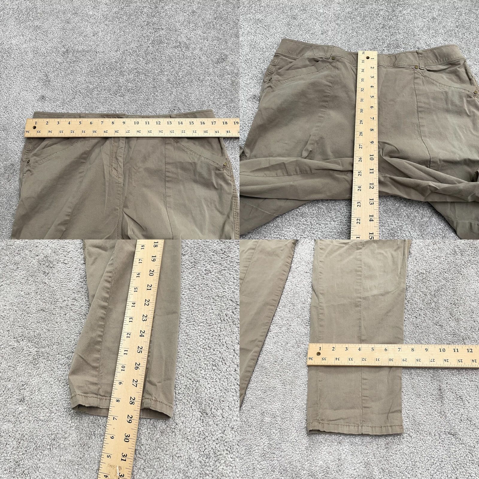 Vintage Chico's Ankle Pants Womens 2 Brown Tapered Leg High Rise Casual 34x29 Fit Regular Size 2 Womens Brown Chico's Pants Size 26" / US 2 / IT 38 - 9 Thumbnail