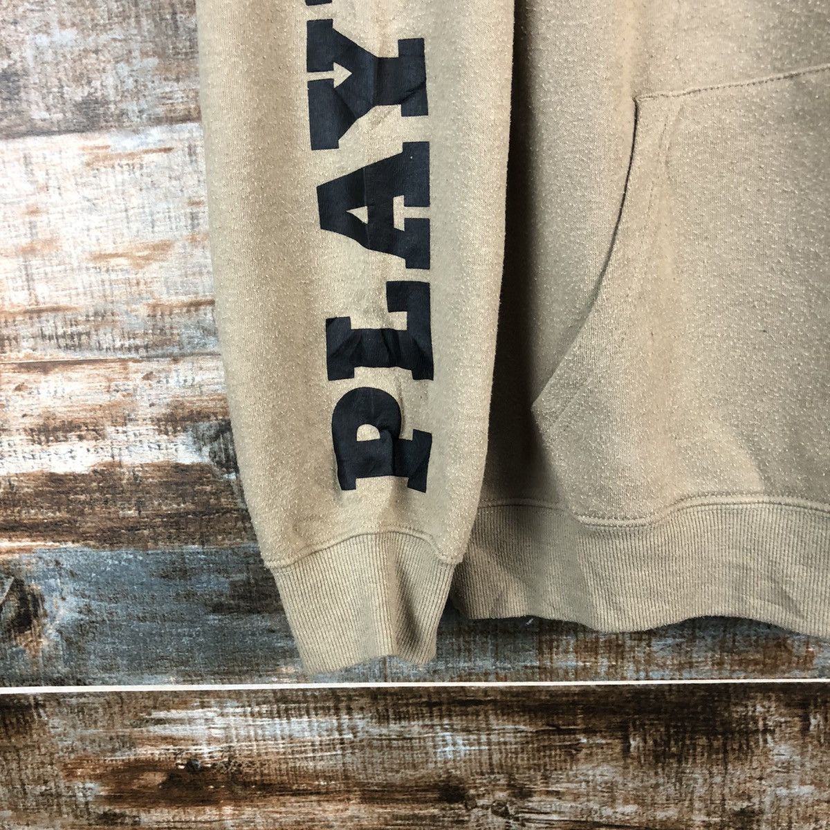 Playboy Play Boy vintage font sleeve Brown Hoodie #A1933 Size US L / EU 52-54 / 3 - 7 Thumbnail