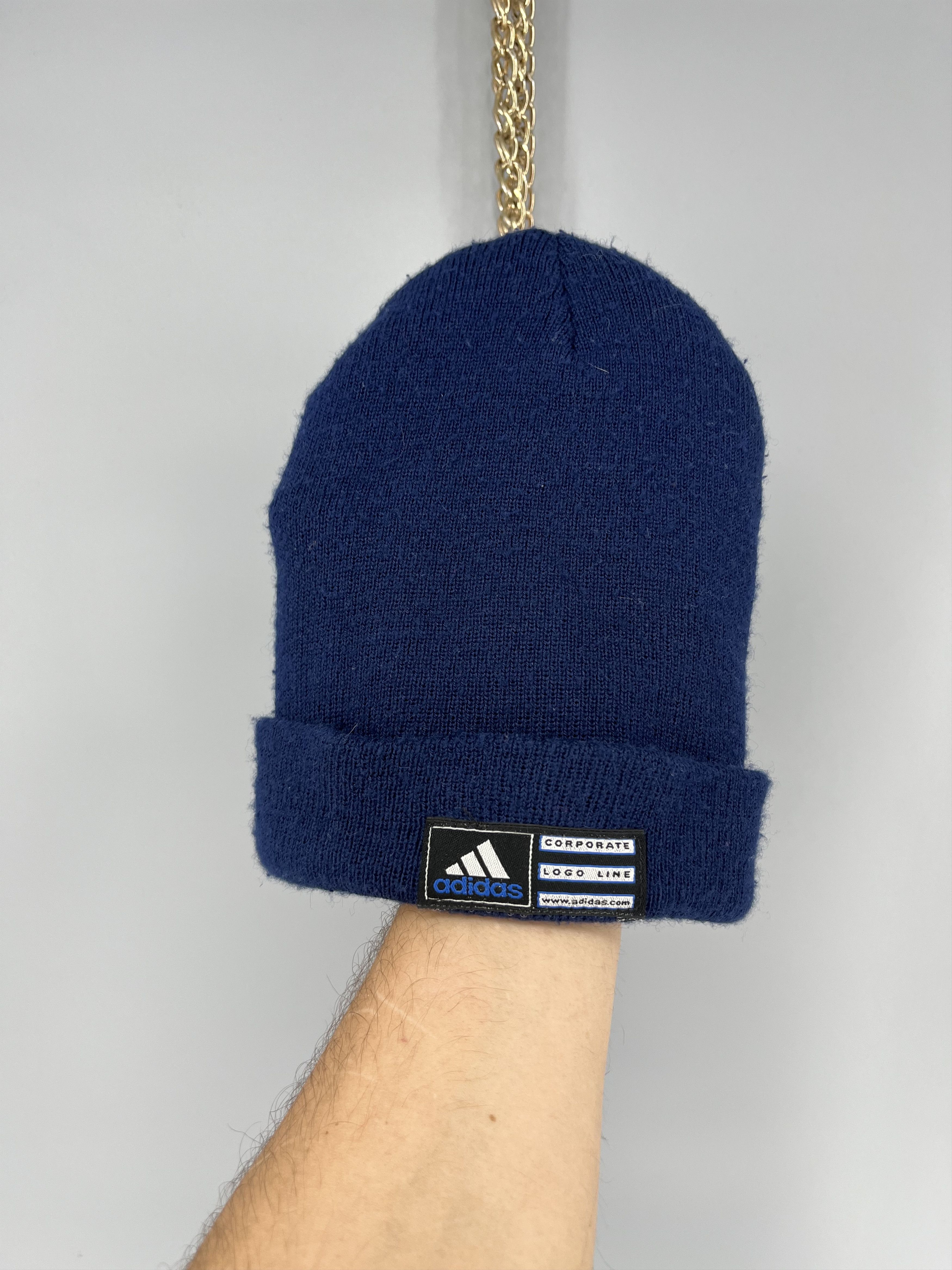 Adidas Vintage Fleece Adidas Corporate Beanie / Snow Hat / Snow Cap Size ONE SIZE - 1 Thumbnail