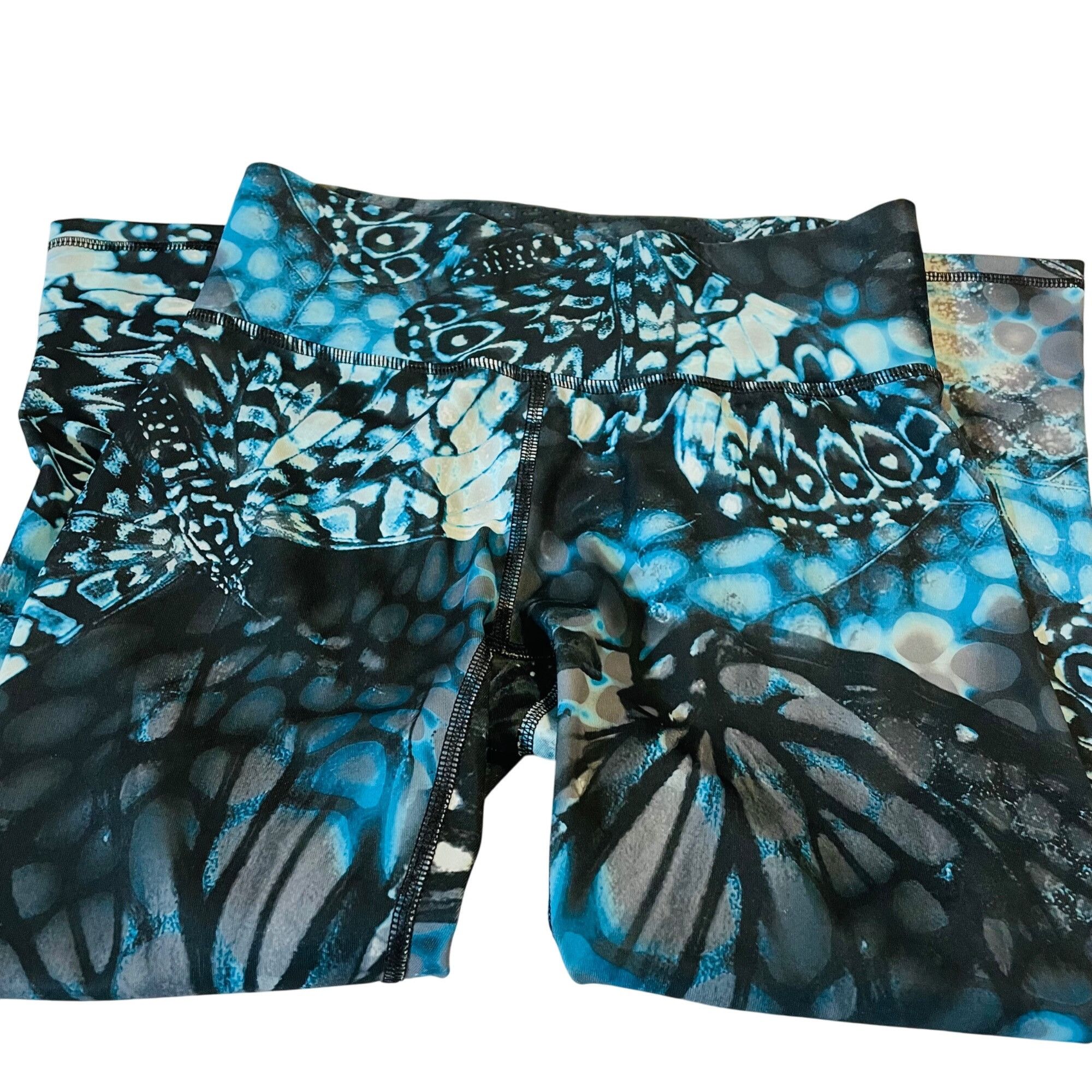 Other Champion Womens Powertrain Leggings Butterfly Print Blue & B Size 27" / US 4 / IT 40 - 3 Thumbnail