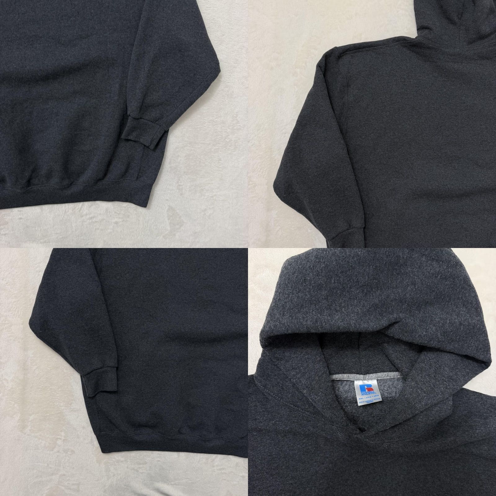 Russell Athletic Russell Athletic Hoodie Mens 4XL Gray Sweater Fleece Pullover Kangaroo Pocket Size US XXL / EU 58 / 5 - 9 Thumbnail