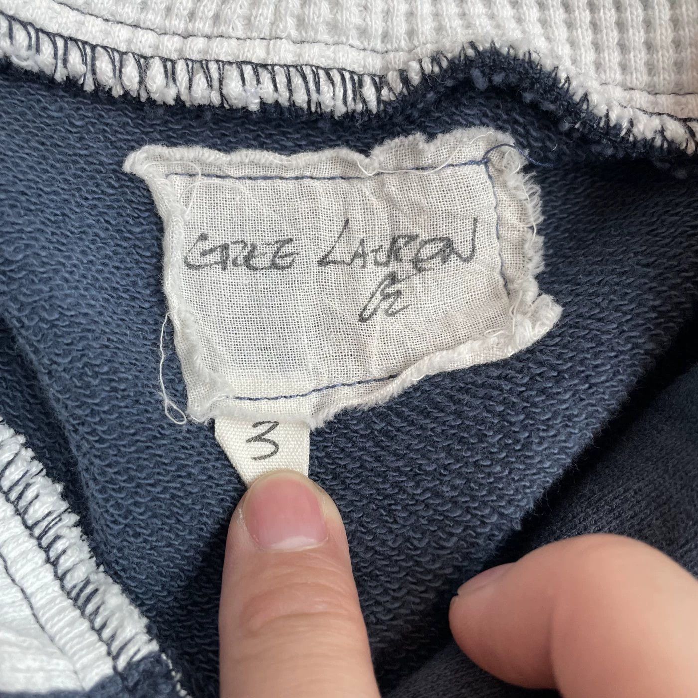 Greg Lauren Greg Lauren colorblocked long sleeve hoodie Navy 3 Size US L / EU 52-54 / 3 - 5 Thumbnail