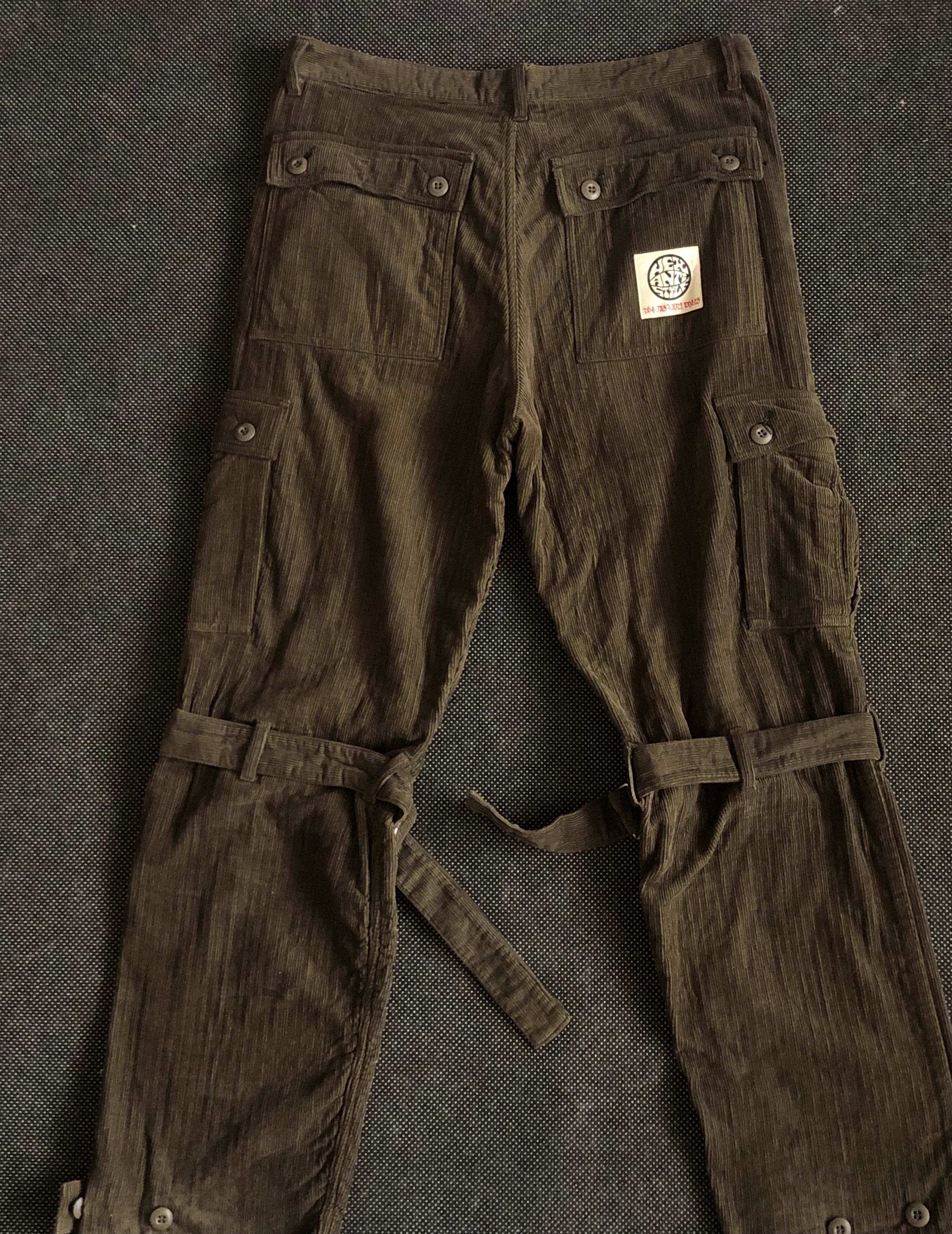 Hex Antistyle RARE🔥JAPAN HEX ANTI STYLE BONDAGE CARGO CORDUROY PANTS Size US 36 / EU 52 - 4 Thumbnail