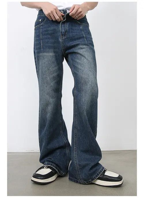 VIBE Retro multi-pocket workwear wide-leg floor-length jeans Size US 32 / EU 48 - 4 Thumbnail