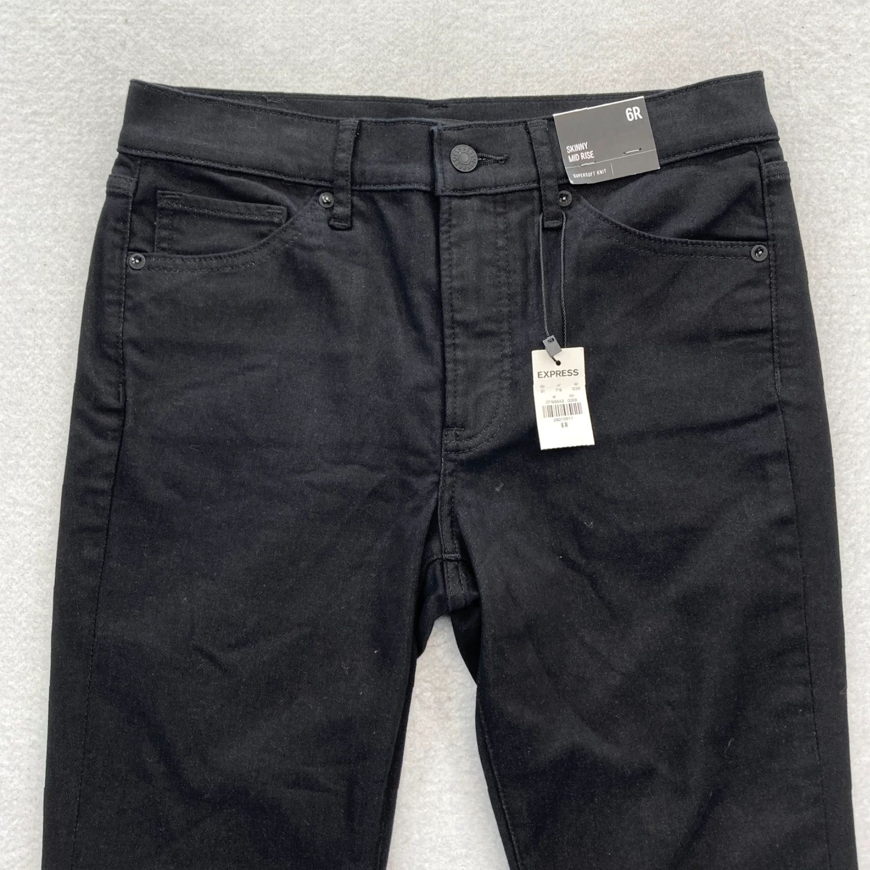 Express Express Pants Women's 6 Skinny Ankle Black Mid Rise Knit Stretch NWT Pants Size 30" / US 8 / IT 44 - 2 Thumbnail