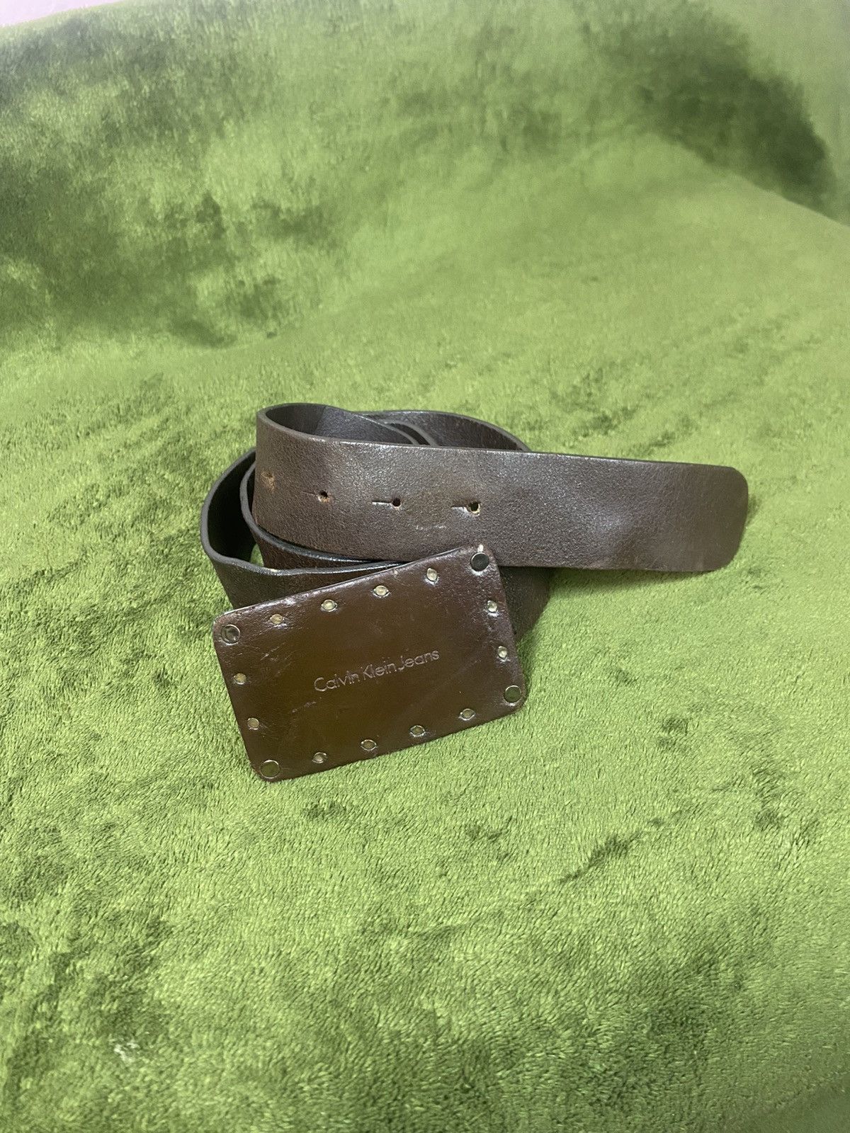 Calvin Klein × Calvin Klein 205W39NYC Calvin klein jeans leather belt Size 34 - 1 Thumbnail