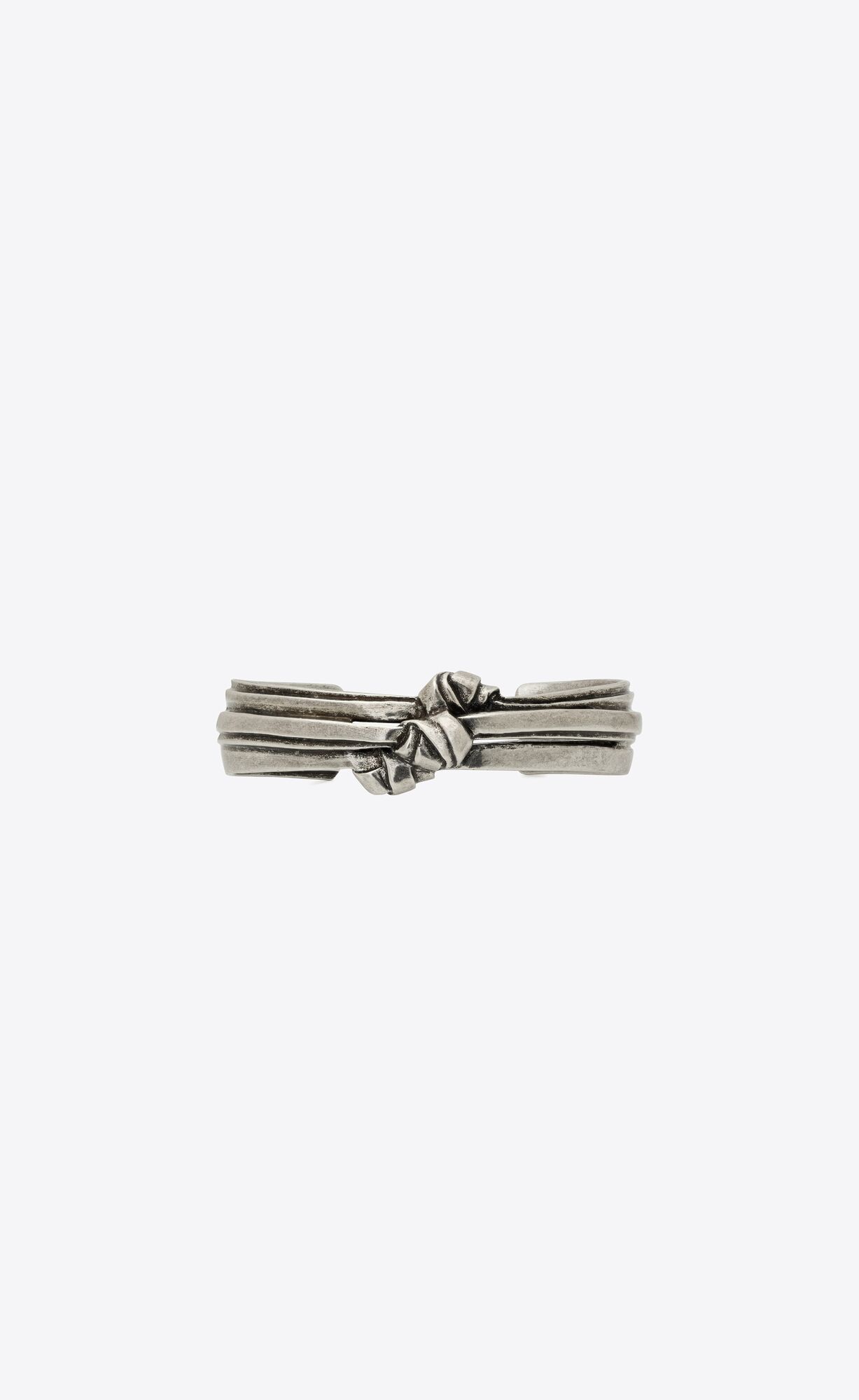 Saint Laurent Paris o1b1hav110924 Size: L / Triple Knot Bracelet Metal in Silver Size ONE SIZE - 1 Thumbnail