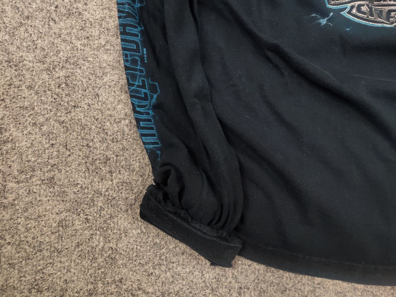 Harley Davidson Vintage Harley Davidson Fire Blue Logo Long sleeve Y2K Style Size US L / EU 52-54 / 3 - 6 Thumbnail