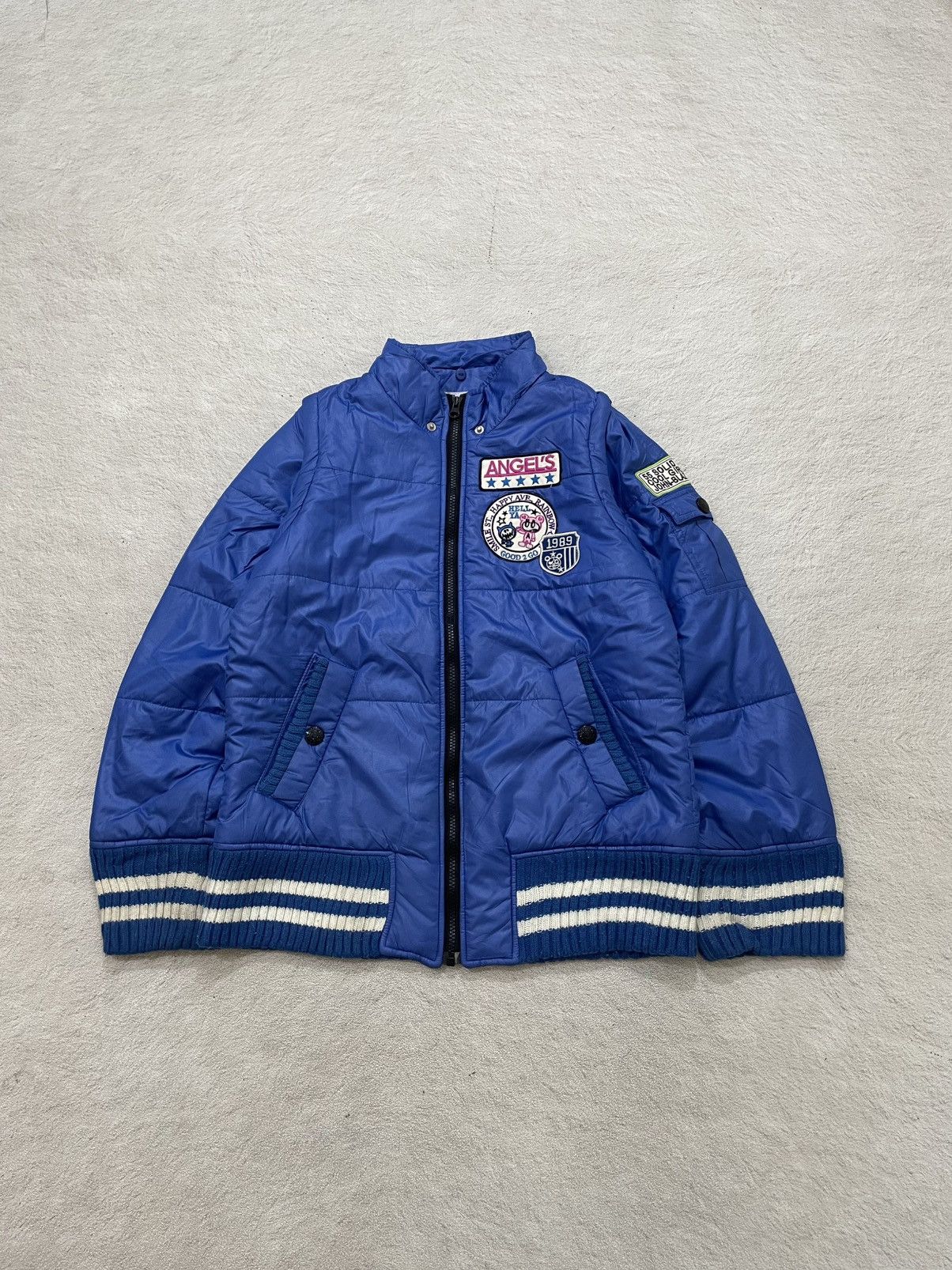 Angel Blue 2000s Angel Blue Puffer Vest Detachable Sleeves & Patch Y2K Size US S / EU 44-46 / 1 - 1 Thumbnail