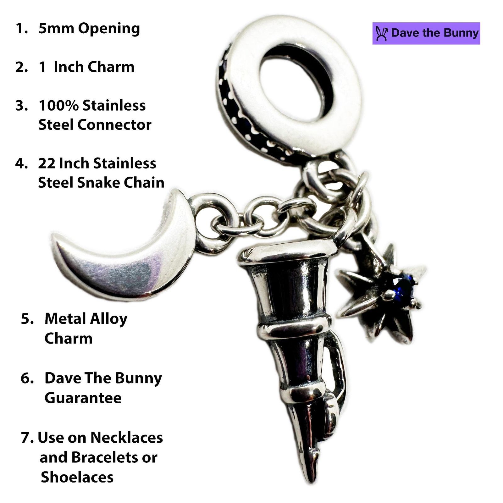& Other Stories Telescope Necklace - Star and Elegant Moon Size ONE SIZE - 2 Thumbnail