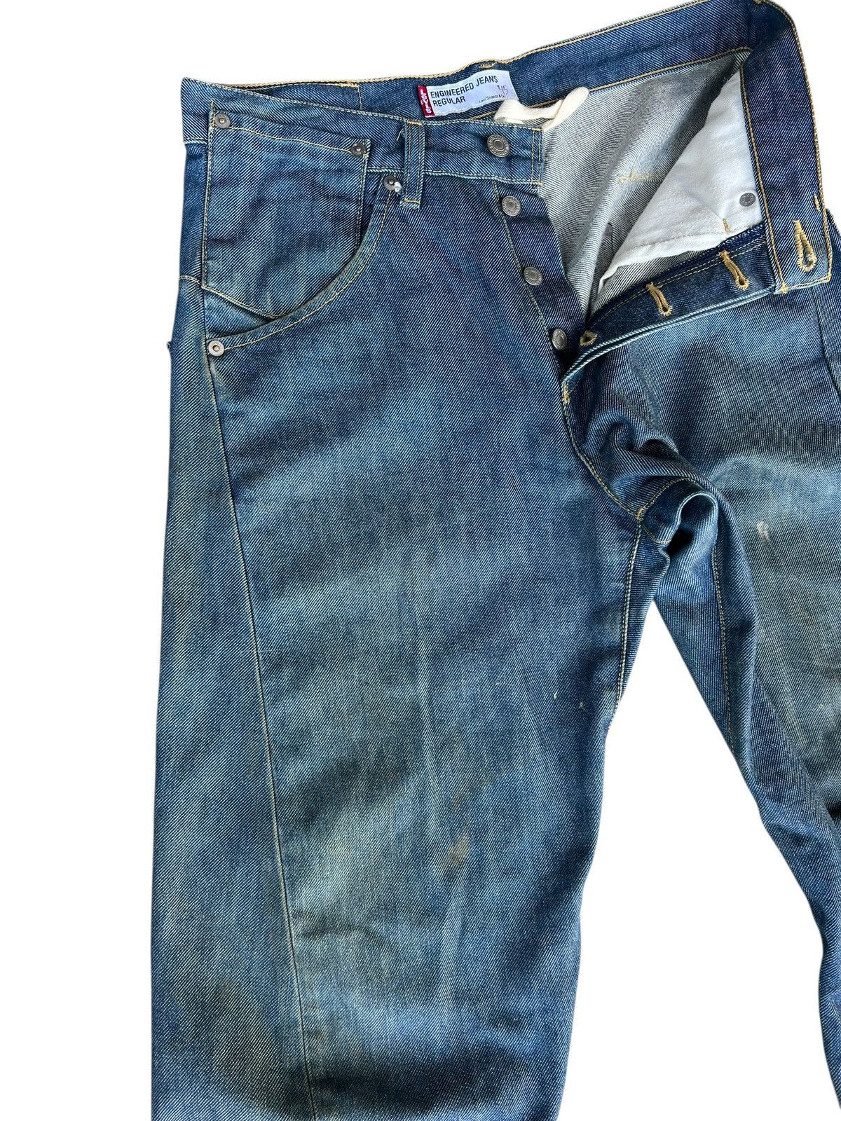 Levi's Vintage 2000 Levi’s Engineered Regular Dirty Mud Denim Jeans Size US 31 - 8 Thumbnail