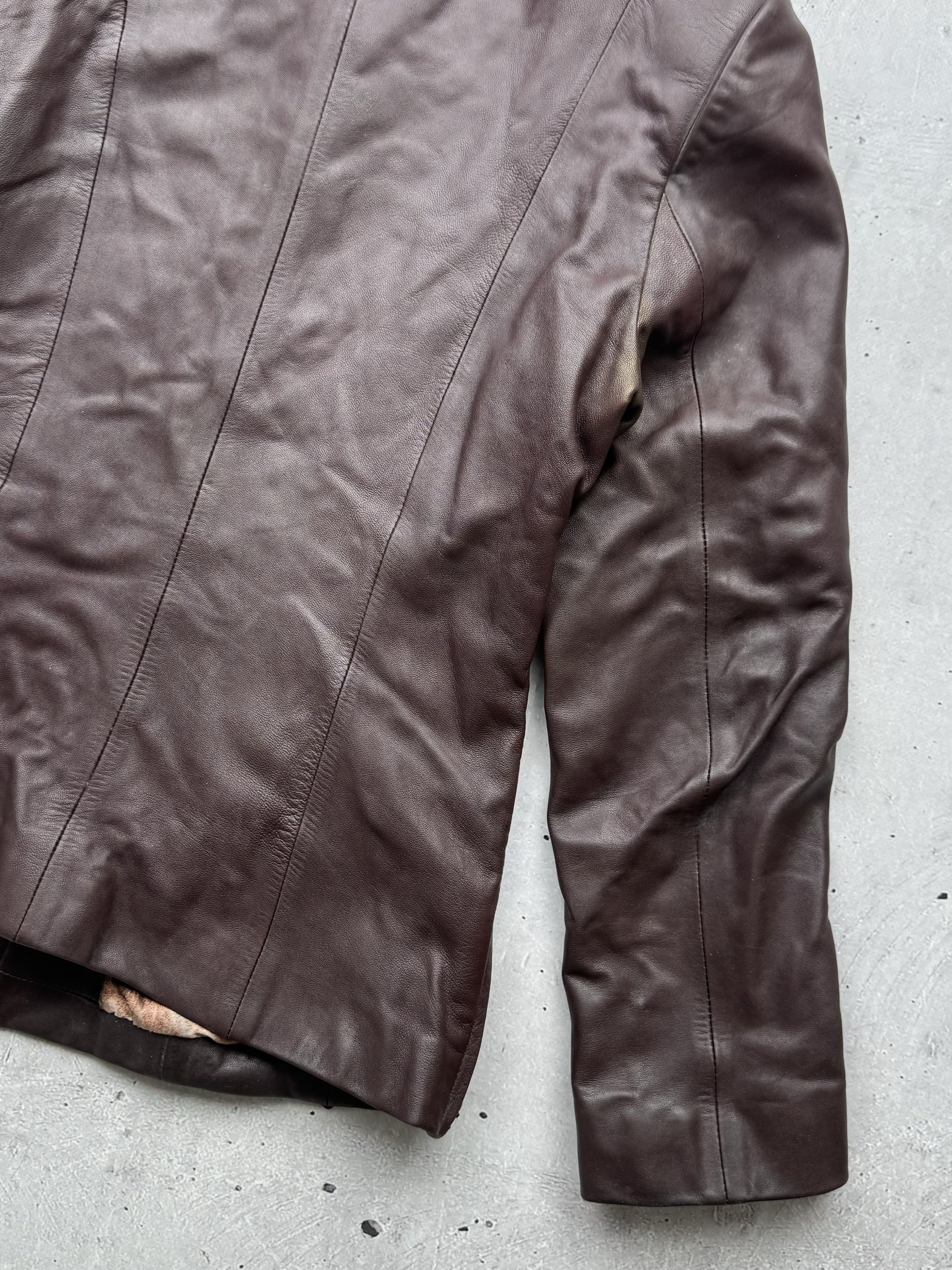 Genuine Leather Vintage Multi Zipped Leather Jacket Size M / US 6-8 / IT 42-44 - 10 Thumbnail