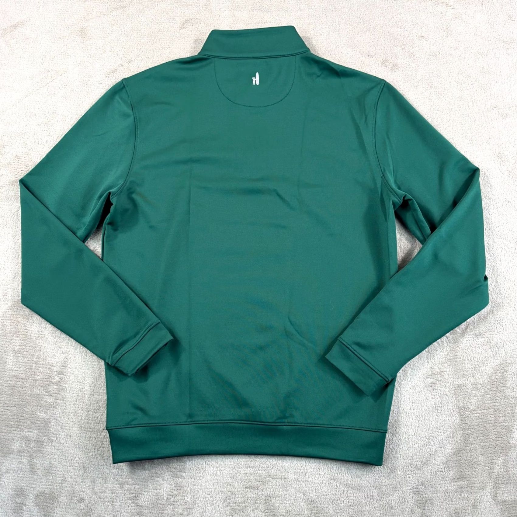 johnnie-O Johnnie-O Diaz Performance 1/4 Golf Pullover Men Small Green Corp Logo NWOT Shirt, Mens, Golf, Preppy, 1/4 Zip, Mock Neck, Long Sleeve, Solid Green Size US S / EU 44-46 / 1 - 6 Thumbnail