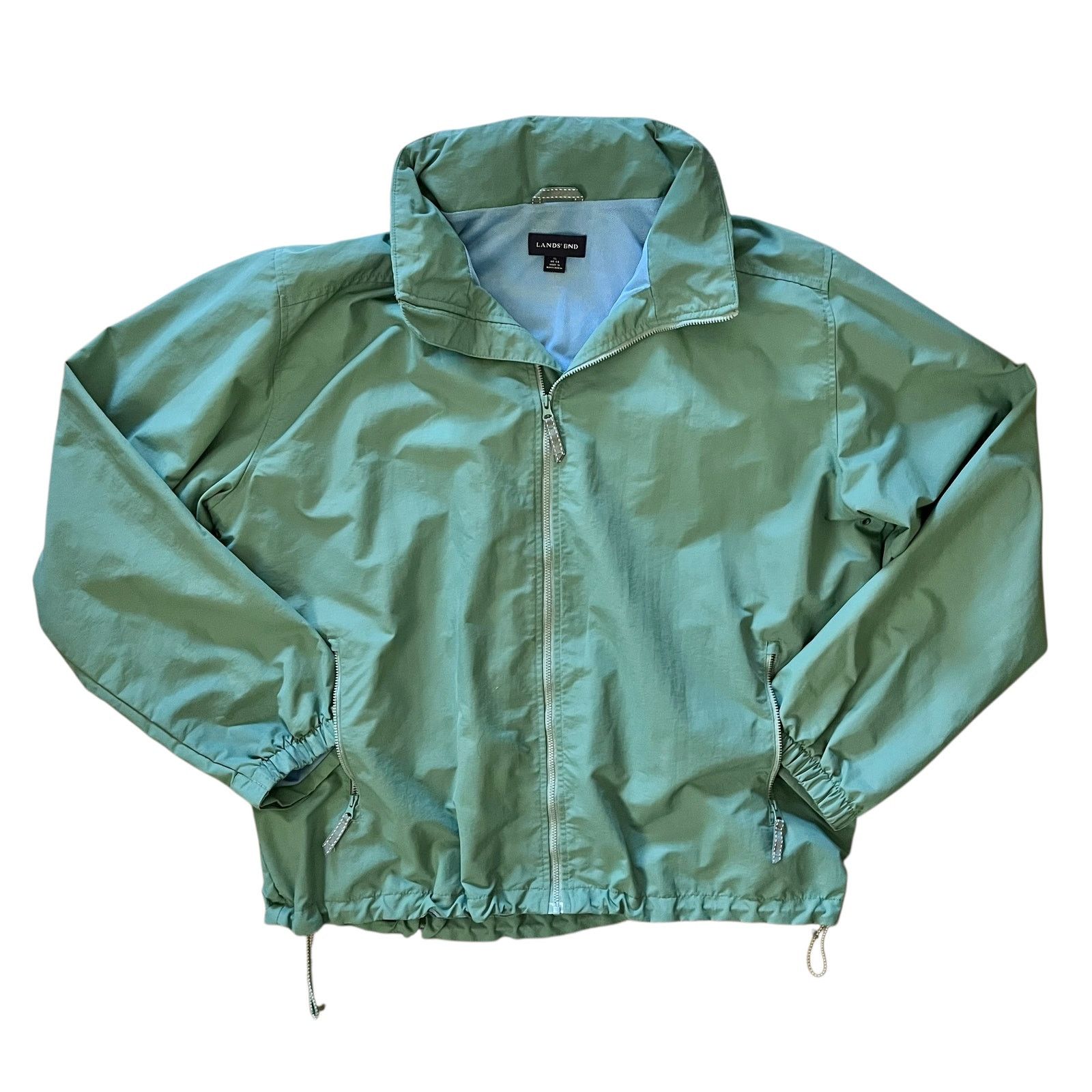 Lands' End Lands' End Convertible Green Hooded Windbreaker Rain Jacket Size US XL / EU 56 / 4 - 8 Thumbnail