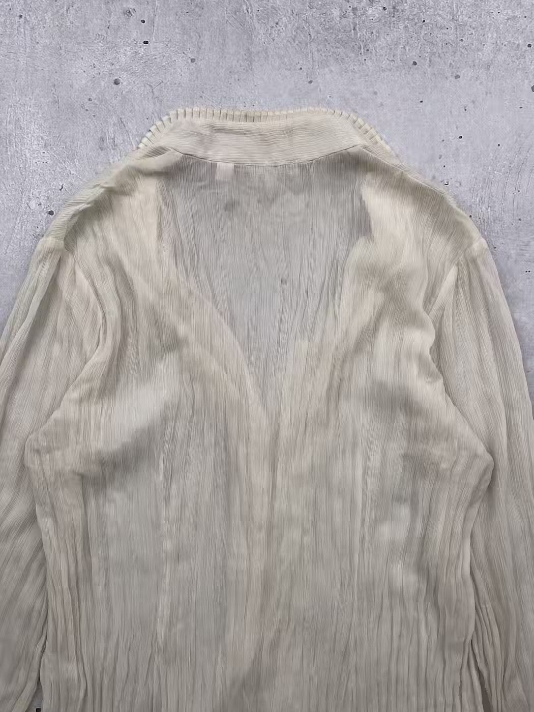 Japanese Brand × Vintage Vintage Worn Pleated Blouse Size M / US 6-8 / IT 42-44 - 6 Thumbnail