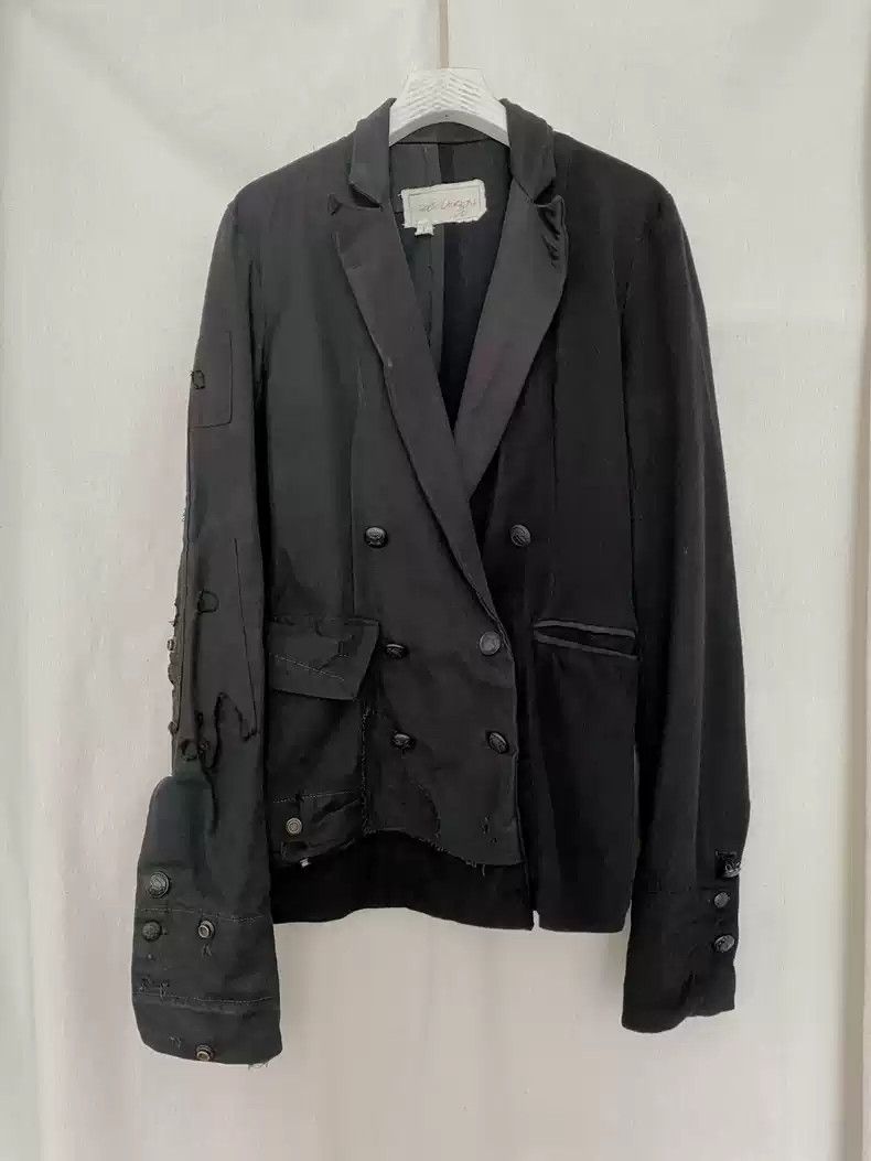 Greg Lauren Greg Lauren Cashmere patchwork double breasted jacket Size US M / EU 48-50 / 2 - 1 Thumbnail