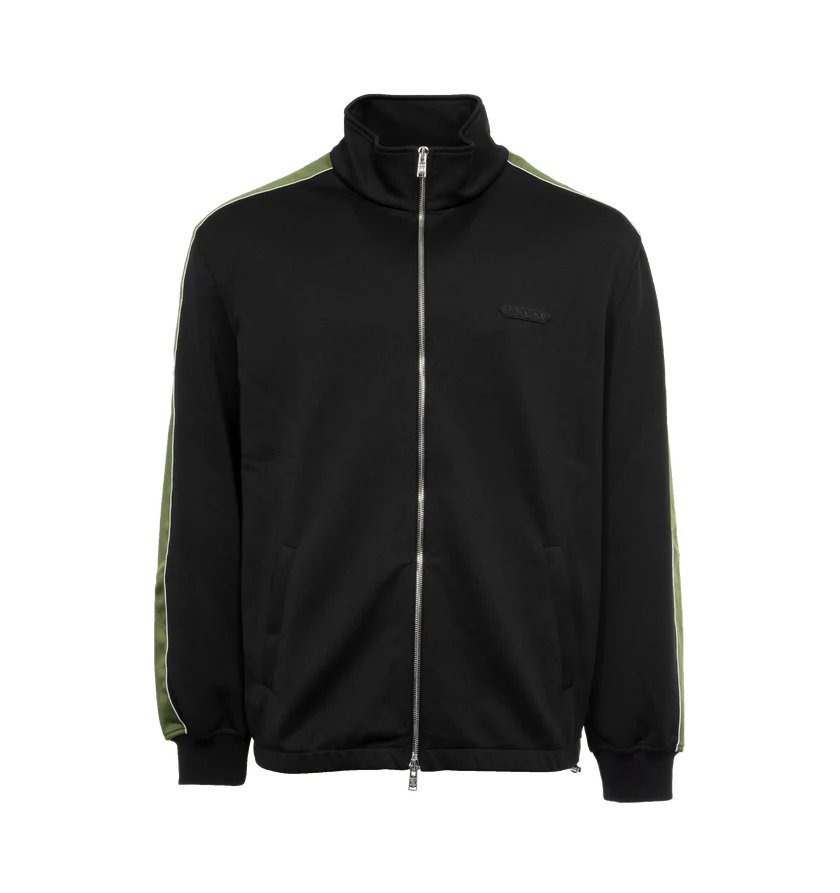 Lanvin o1h1sh11224 Zipped Contrast Jacket in Black Size US XL / EU 56 / 4 - 1 Thumbnail