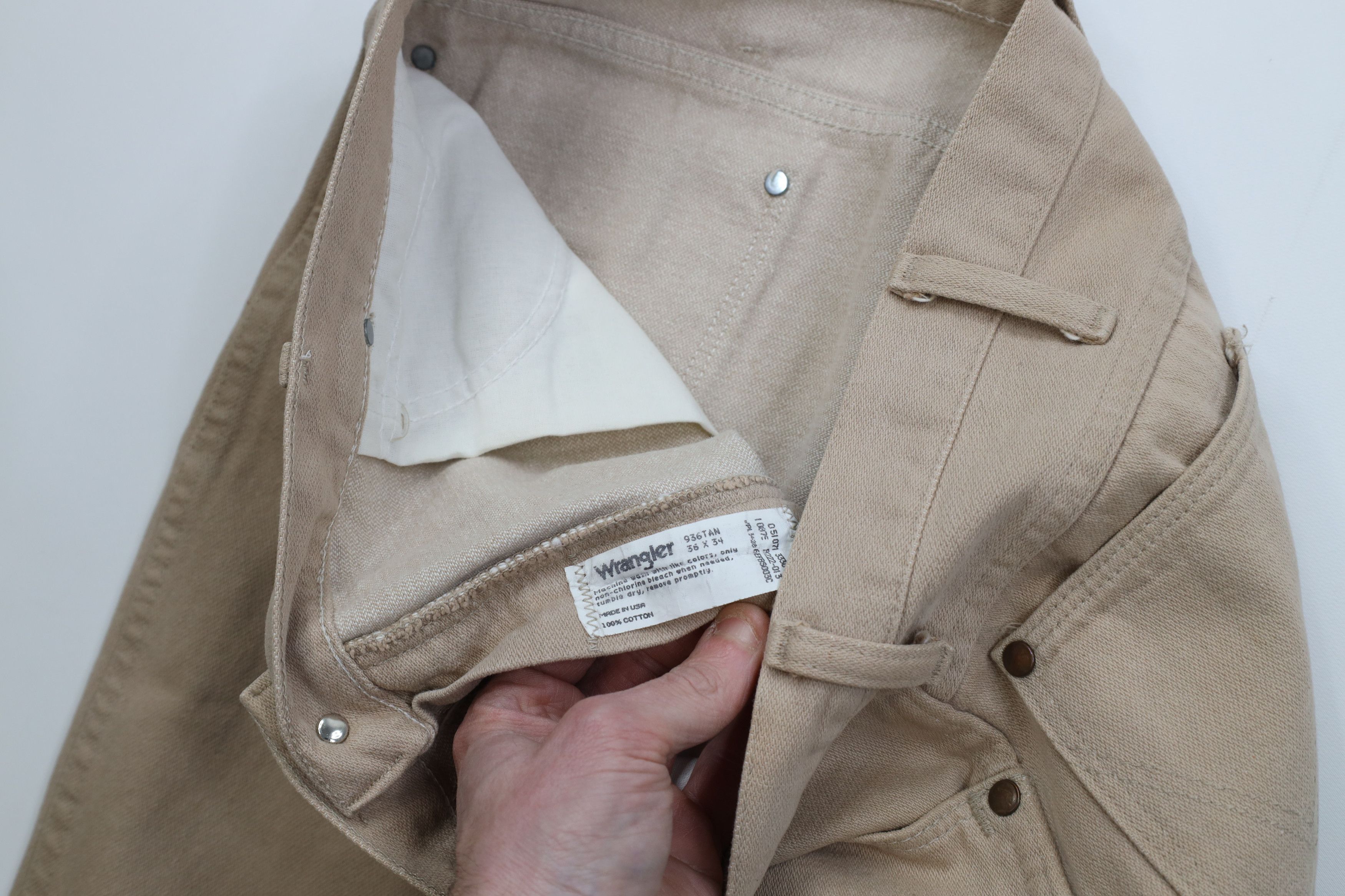 Eddie Bauer Vintage 90s Eddie Bauer Bootcut Wide Leg Jeans Tan USA Size US 36 / EU 52 - 9 Thumbnail