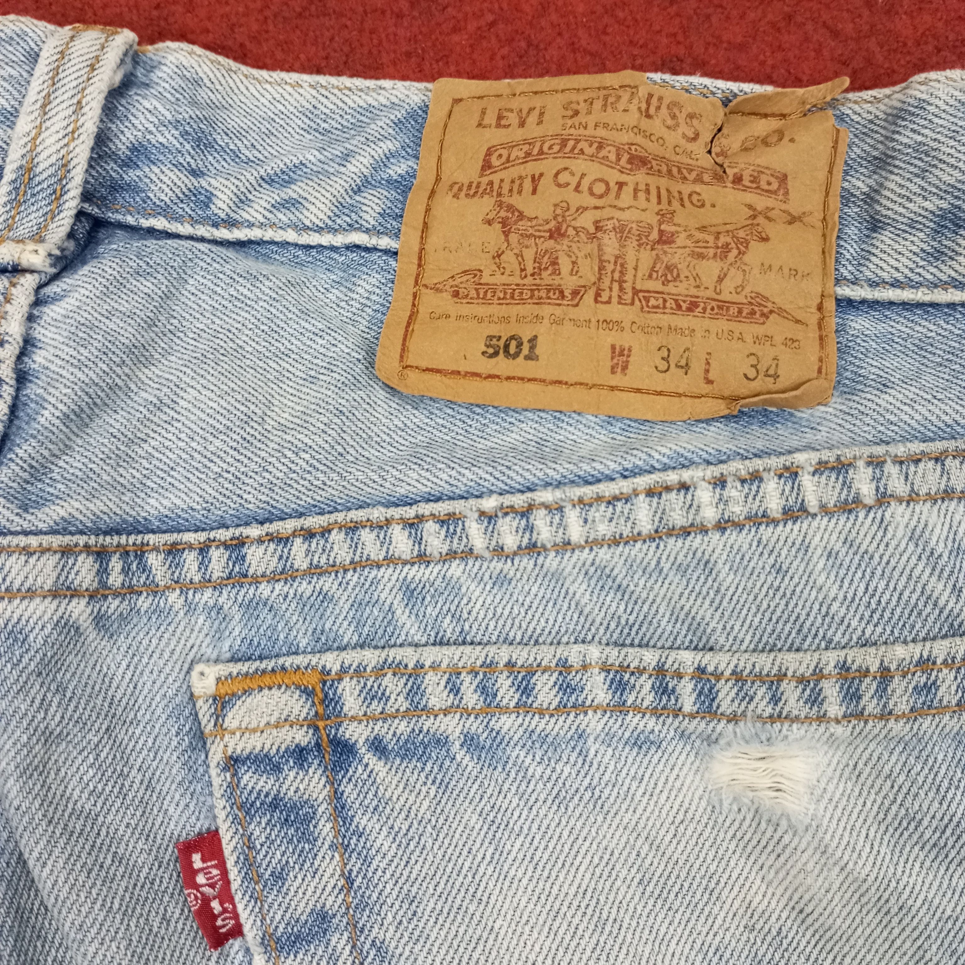 Levi's × Vintage Levis Fashion Style Custom Design Distressed Jeans Size US 33 - 15 Thumbnail