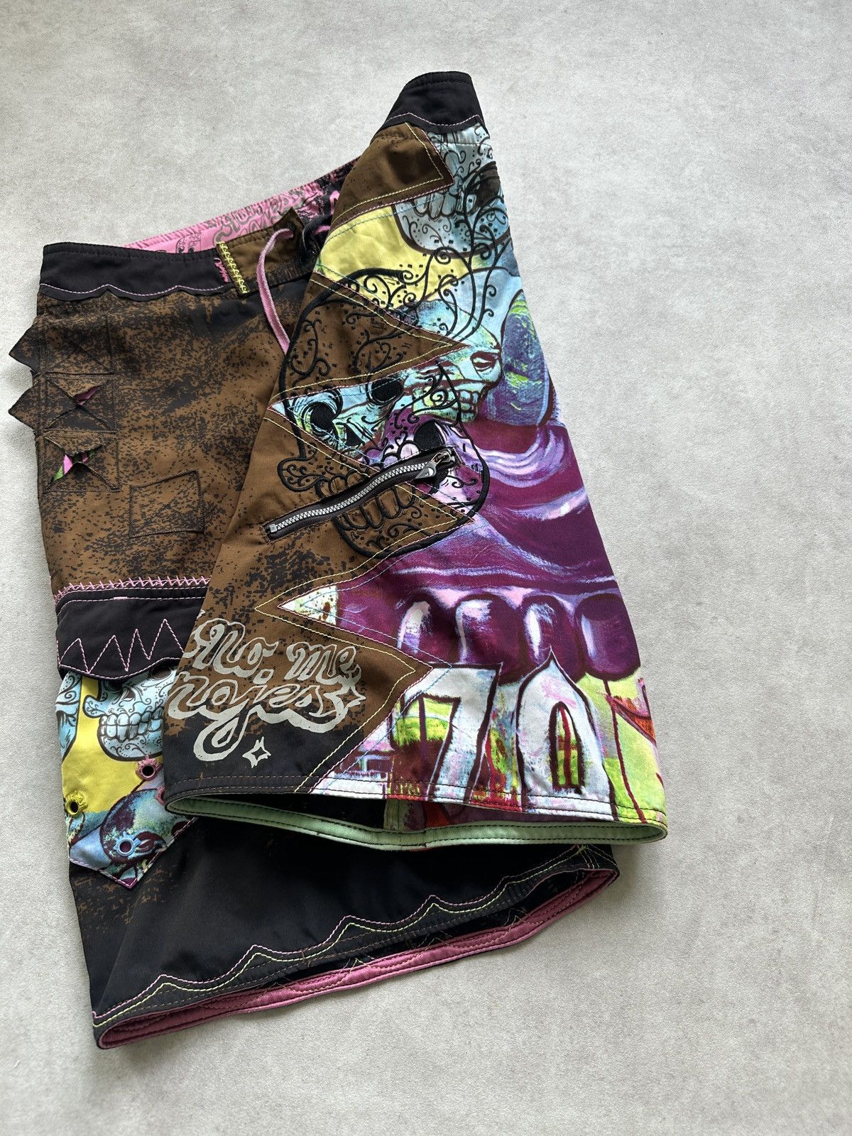 Quiksilver Quiksilver surfing skate shorts acid crazy print and details Size US 30 / EU 46 - 6 Thumbnail