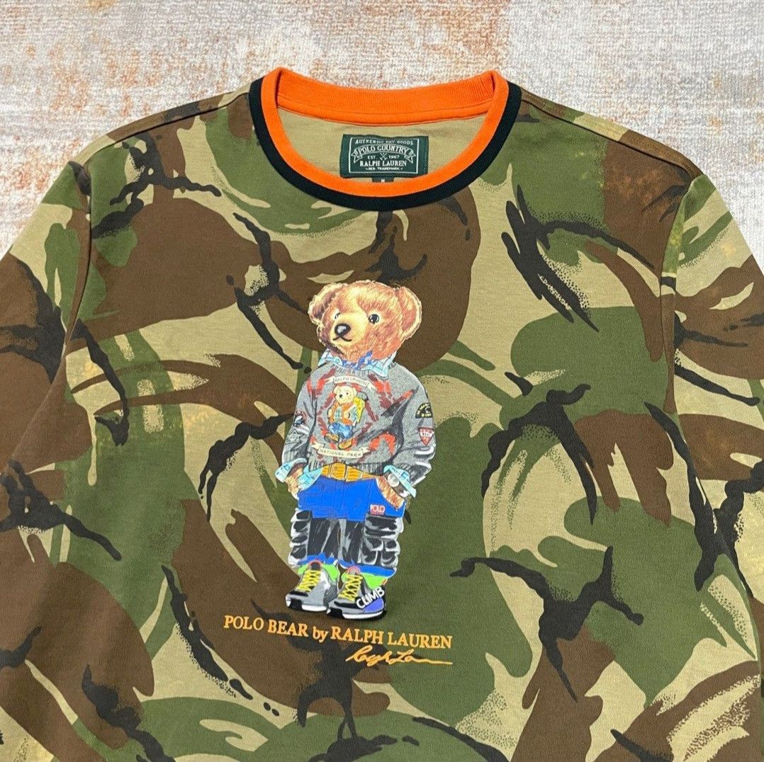 Polo Country Ralph Lauren Camo Bear Crewneck Sweatshirt