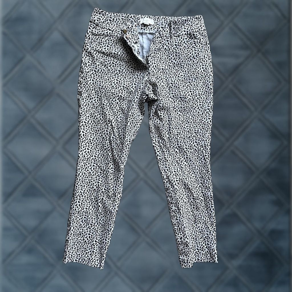 Ann Taylor Ann Taylor LOFT Outlet Animal Print Skinny Ankle Pull on Pants Womens Size 10 Size 32" / US 10 / IT 46 - 1 Thumbnail