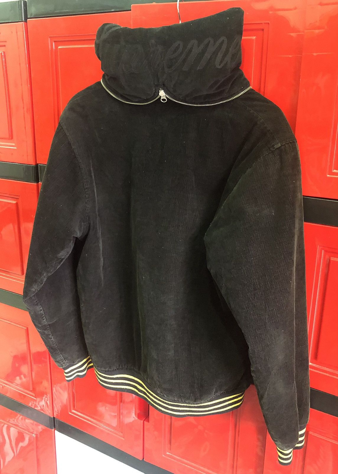 Supreme × Vintage Supreme Corduroy Embroidery Hoodie Varsity Jacket Size US M / EU 48-50 / 2 - 10 Thumbnail