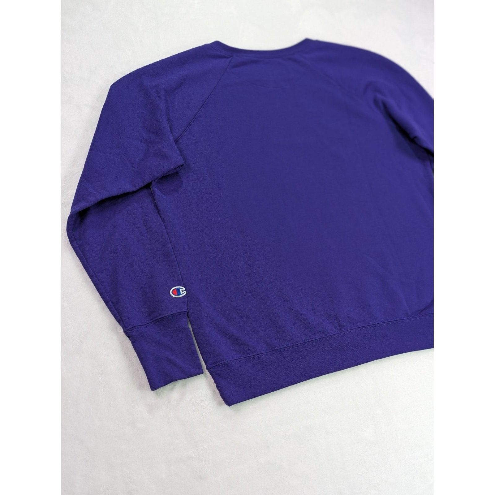 Champion Sz L Purple Powerblend Crewneck Holographic Logo Sweatshirt Size L / US 10 / IT 46 - 12 Thumbnail