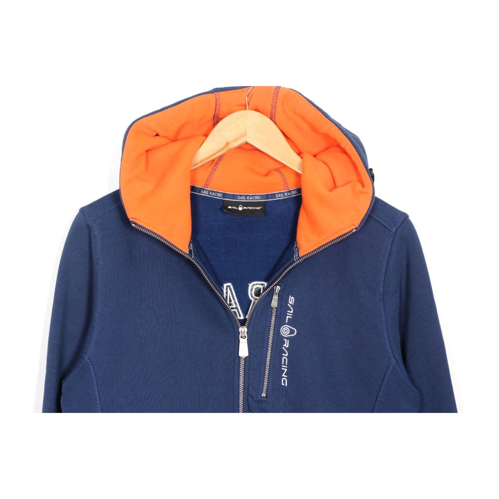 Vintage Sail Racing Zip Hoodie Sweatshirt Men S Blue Logo Full Zip Pockets All Seasons Regular Size S Mens Size US S / EU 44-46 / 1 - 2 Thumbnail