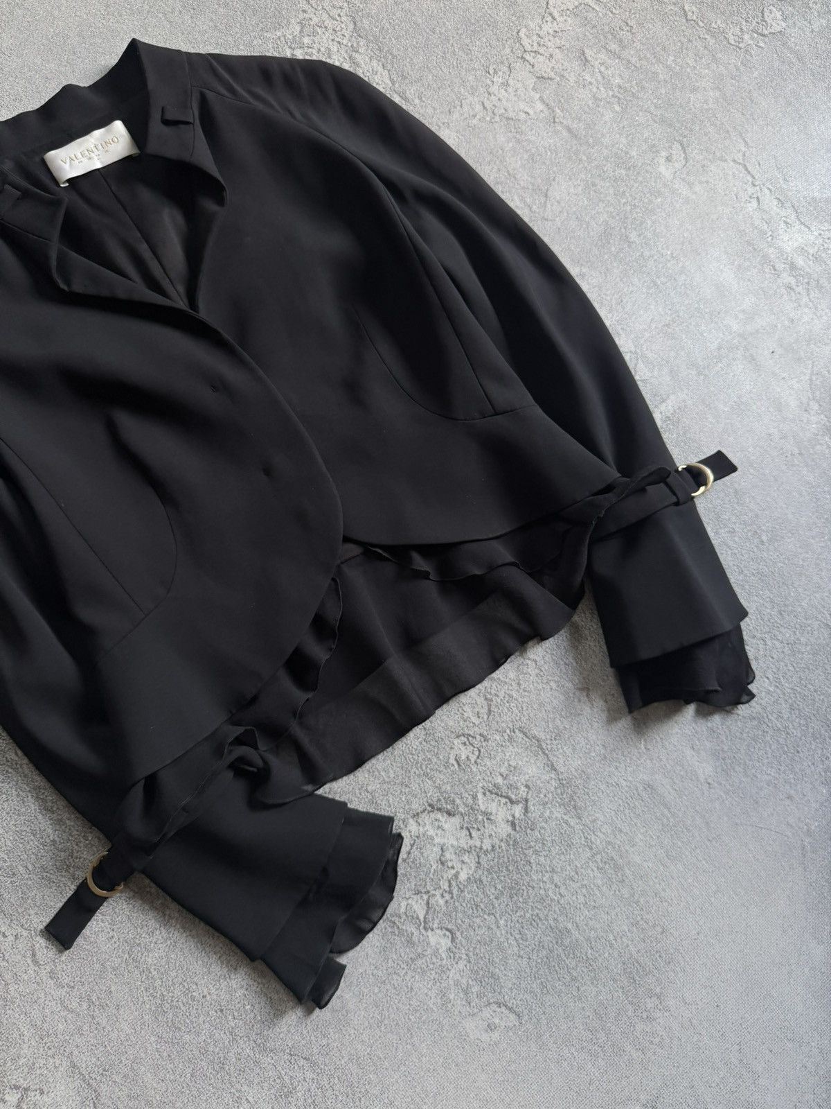 Valentino Valentino Roma black luxury blazer flared sleeve vintage Size M / US 6-8 / IT 42-44 - 3 Thumbnail
