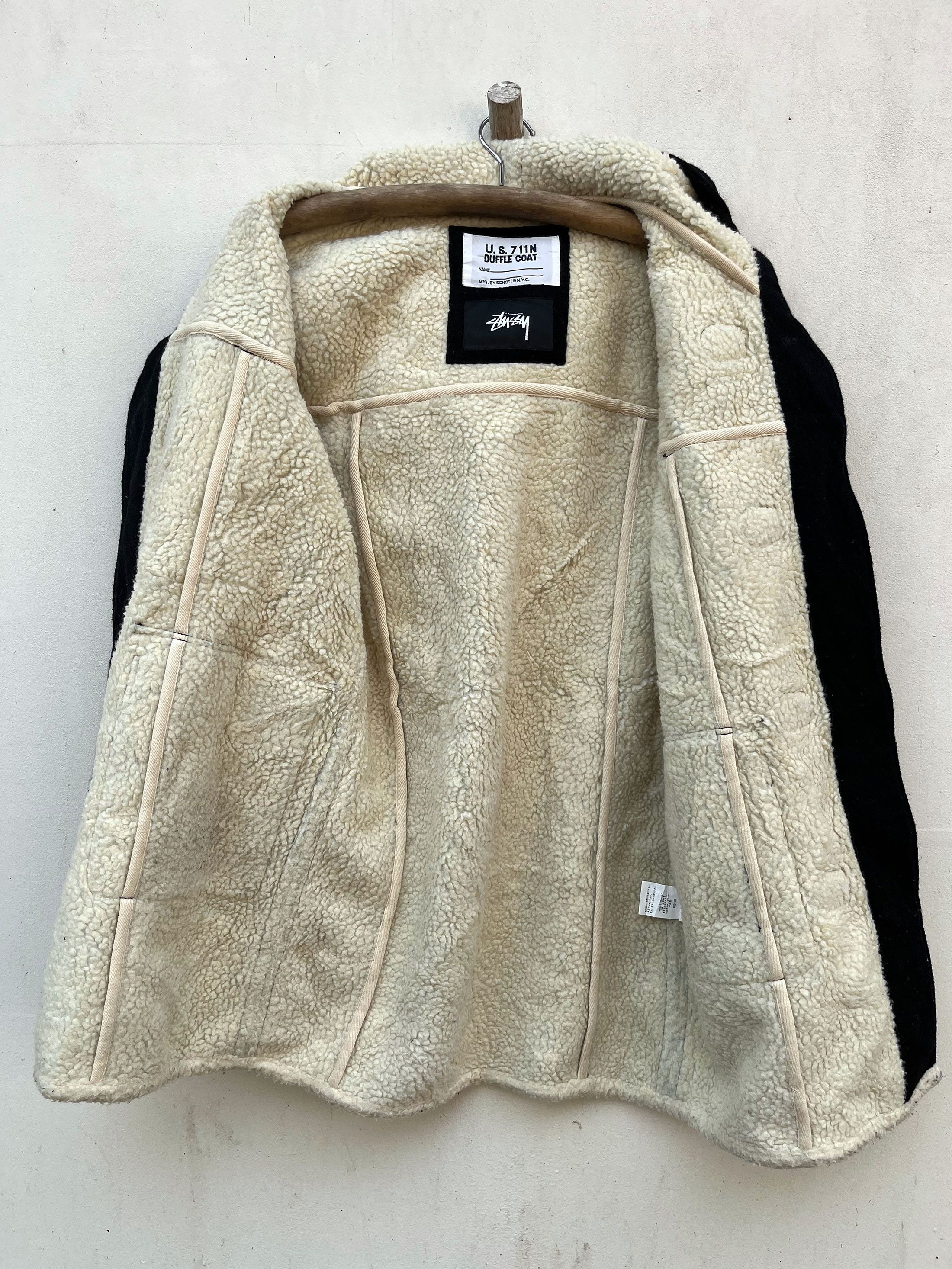 Schott × Stussy Schott US 711N Duffle Coat Hoodie Fleece MIlitary Army Size US M / EU 48-50 / 2 - 7 Thumbnail