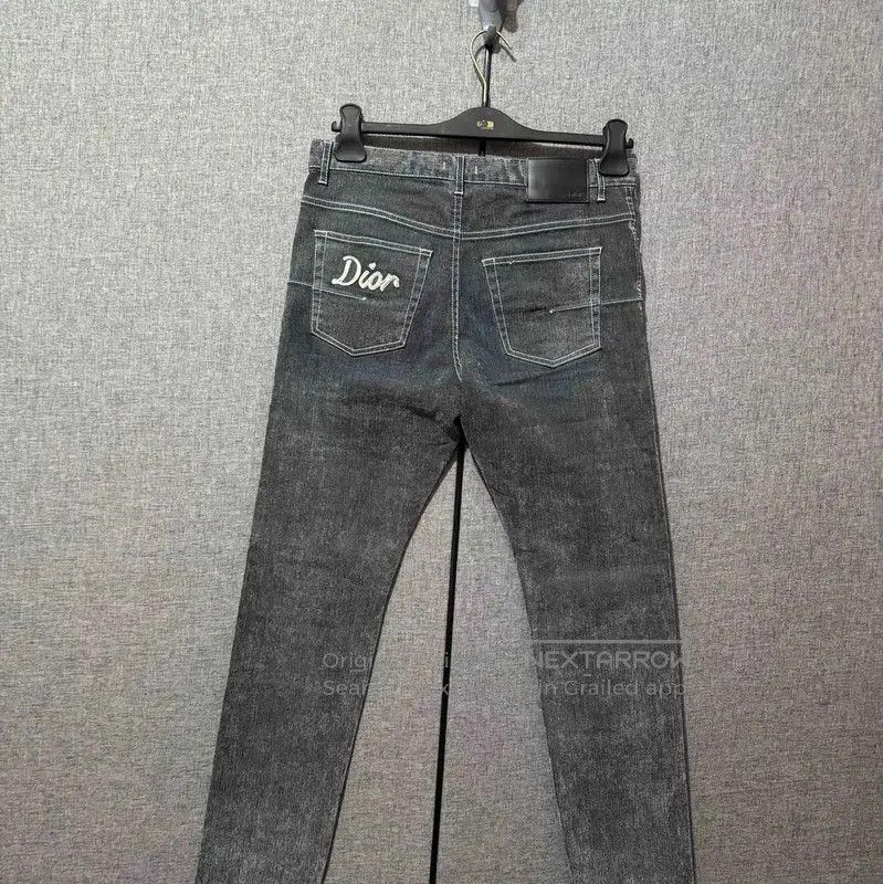 Dior Dior Men's Black Grey Embroidered Logo Casual Trousers . Size US 32 / EU 48 - 2 Thumbnail