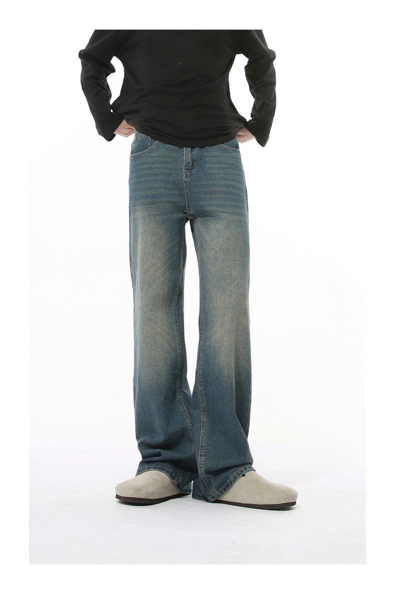 Japanese Brand × Jean Retro distressed washed straight versatile casual jeans Size US 32 / EU 48 - 1 Thumbnail