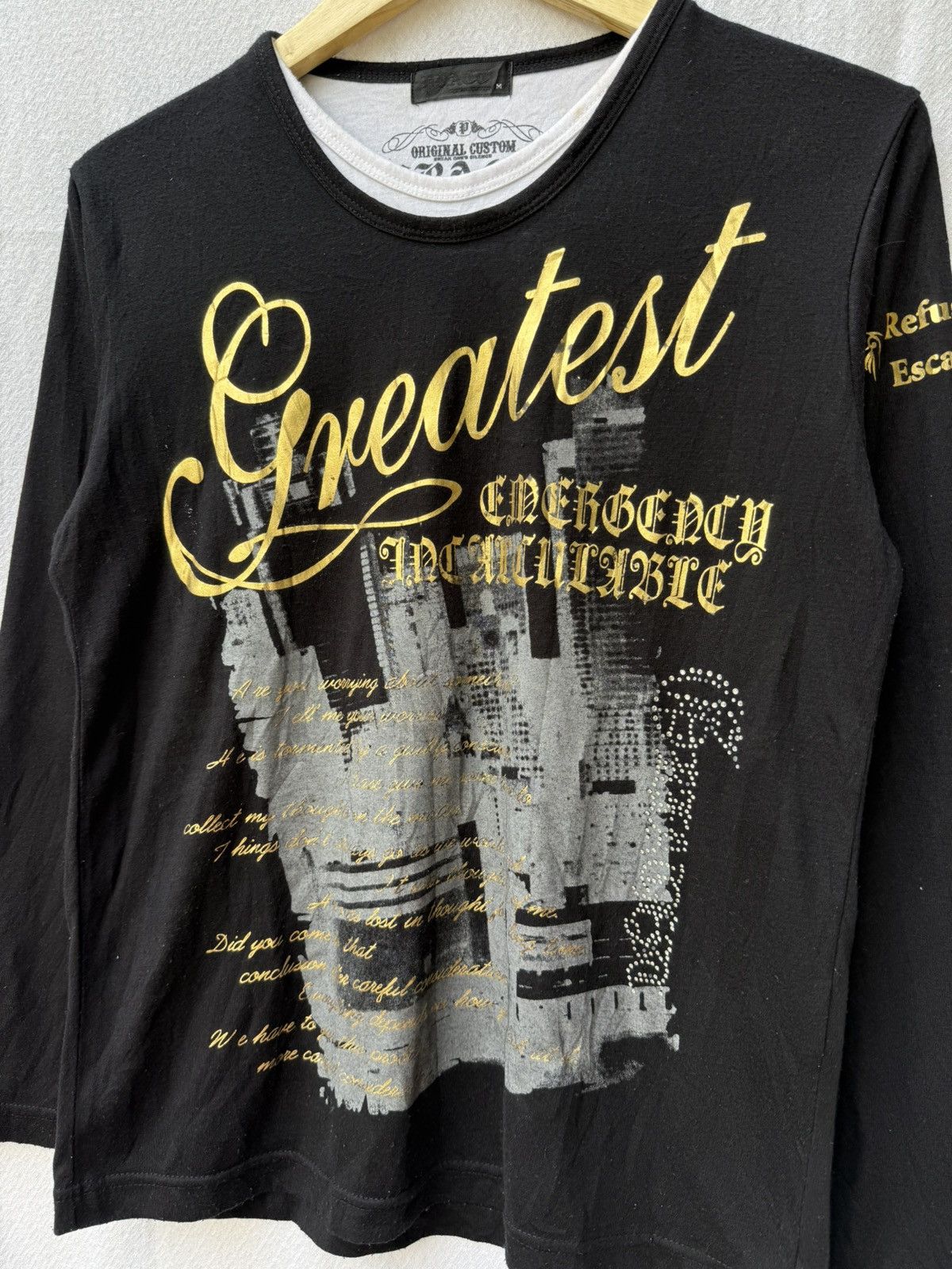 Japanese Brand Double layer poem vkei style longsleeve Size US M / EU 48-50 / 2 - 4 Thumbnail
