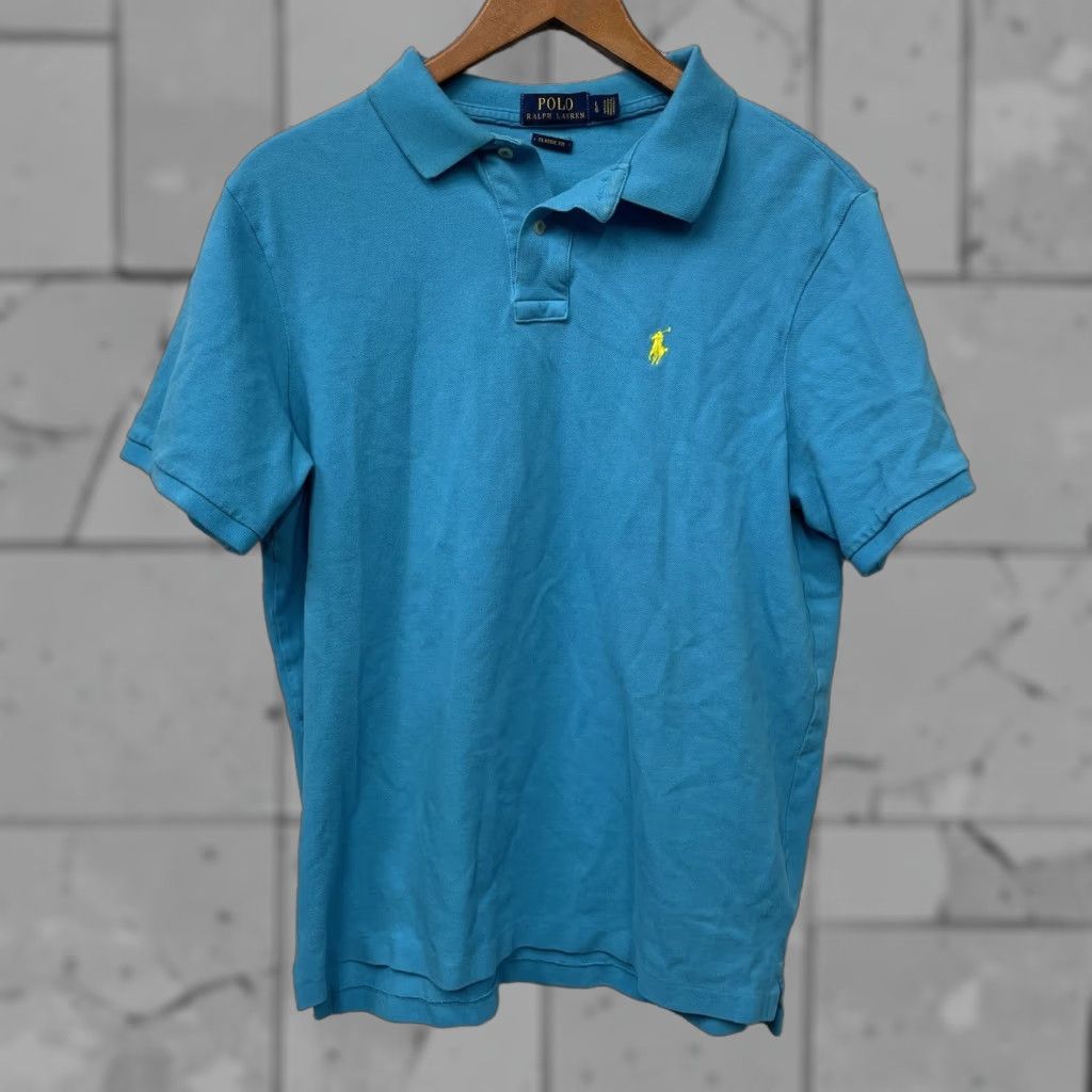 Polo Ralph Lauren Polo Ralph Lauren Polo Shirt Classic Fit Blue Mens Size L Size US L / EU 52-54 / 3 - 1 Thumbnail